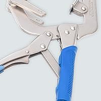 Vista 6 de DRAGONITE Alicates para tubos de soldadura de 10 pulgadas, abrazadera C de bloqueo con almohadillas en V ajustables grandes, liberación rápida