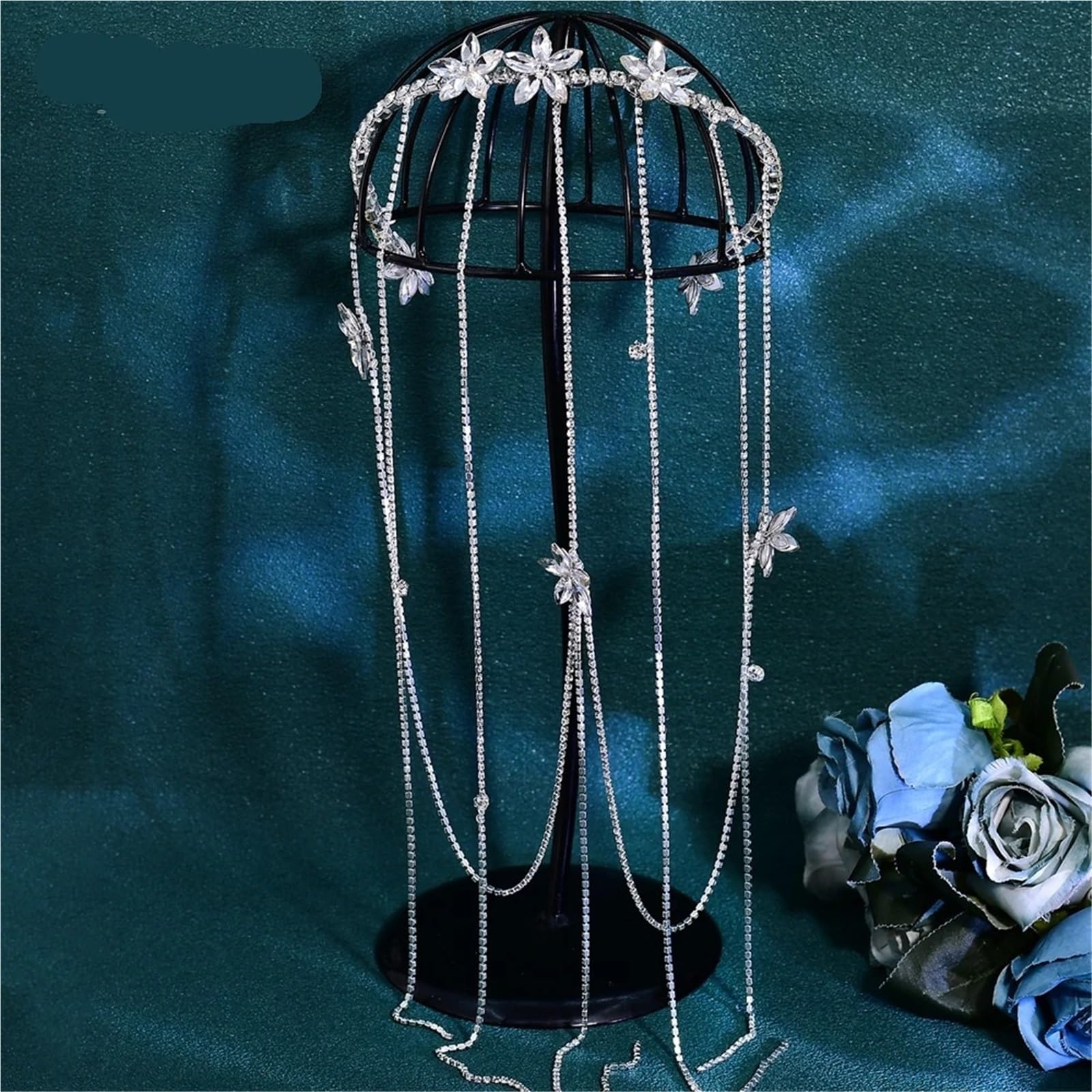 Diadema Bling Rhinestone Cadena Cabello Vine Novia | Tocados de boda Banquete Fiesta Joyería for el cabello