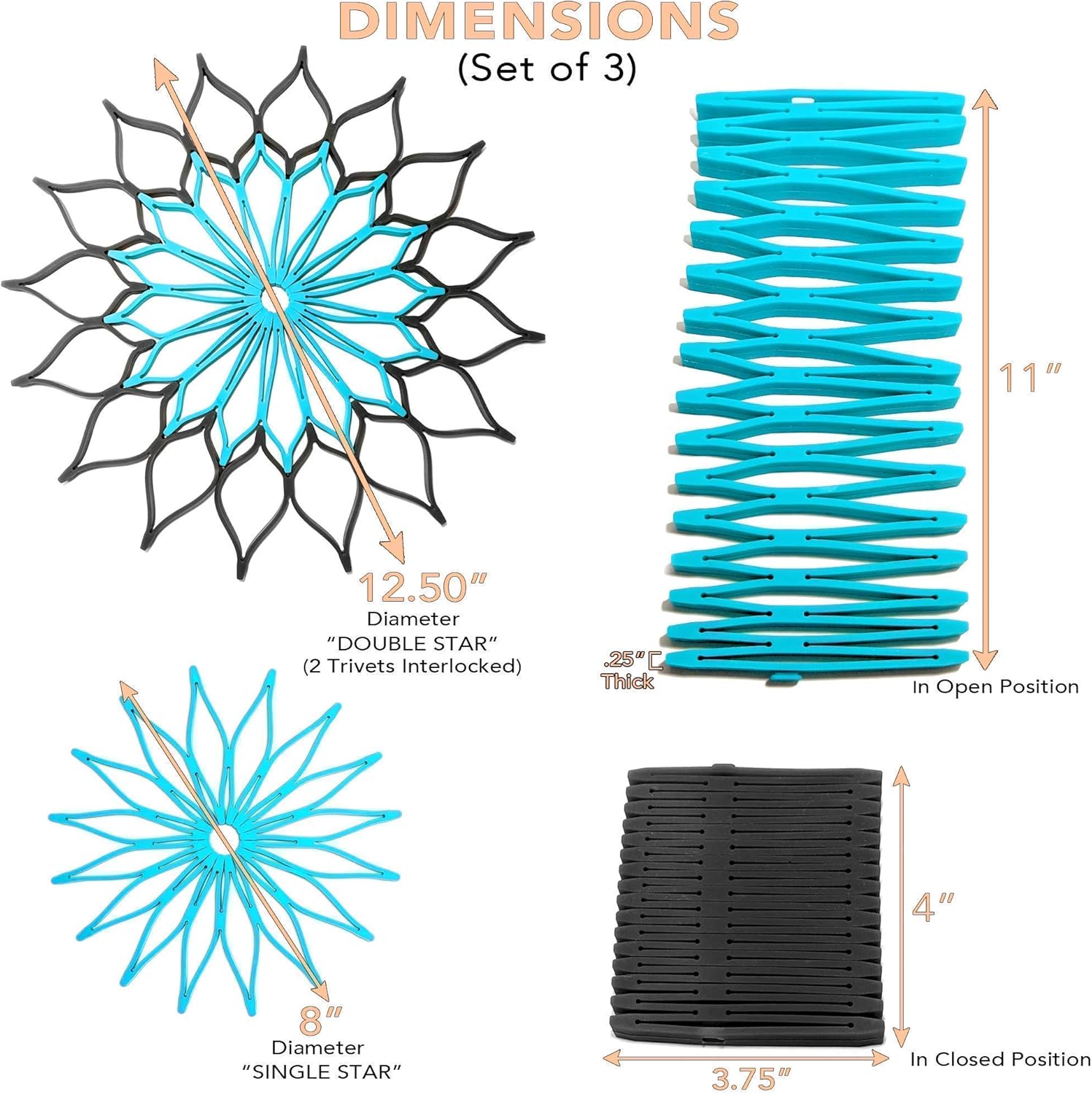 Exclusive Discount 50% Price Set of 3 Flower Silicone Hot Pan Trivet Mats Heat Resistant, Bowl & Dish Mats Drink Coasters, Premium Quality Insulated Flexible Durable Non Slip Pot Holders for Dining Table, Kitchen Heat Resistant Black Friday - 70% OFF Set of 3 Flower Silicone Hot Pan Trivet Mats Heat Resistant, Bowl & Dish Mats Drink Coasters, Premium Quality Insulated Flexible Durable Non Slip Pot Holders for Dining Table, Kitchen Heat Resistant