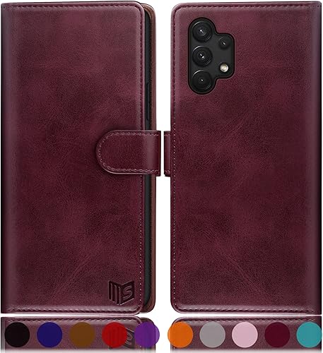 SUANPOT Funda tipo cartera para Samsung Galaxy A13 5G4GA04A04S4G con bloqueo RFID, tarjetero y tarjetero de piel sintética, funda protectora de piel