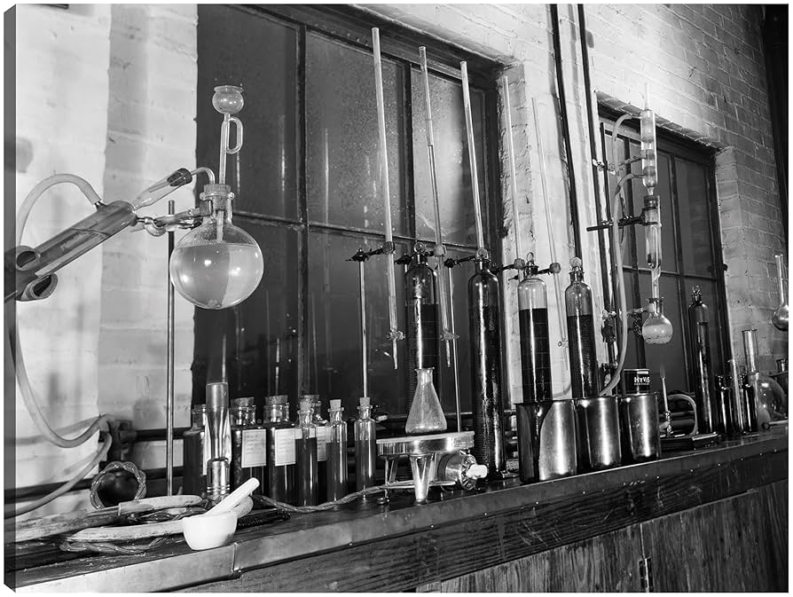 絵画 scieice room Amazon.com: Fine Art Canvas Vintage Science Lab Canvas Wall