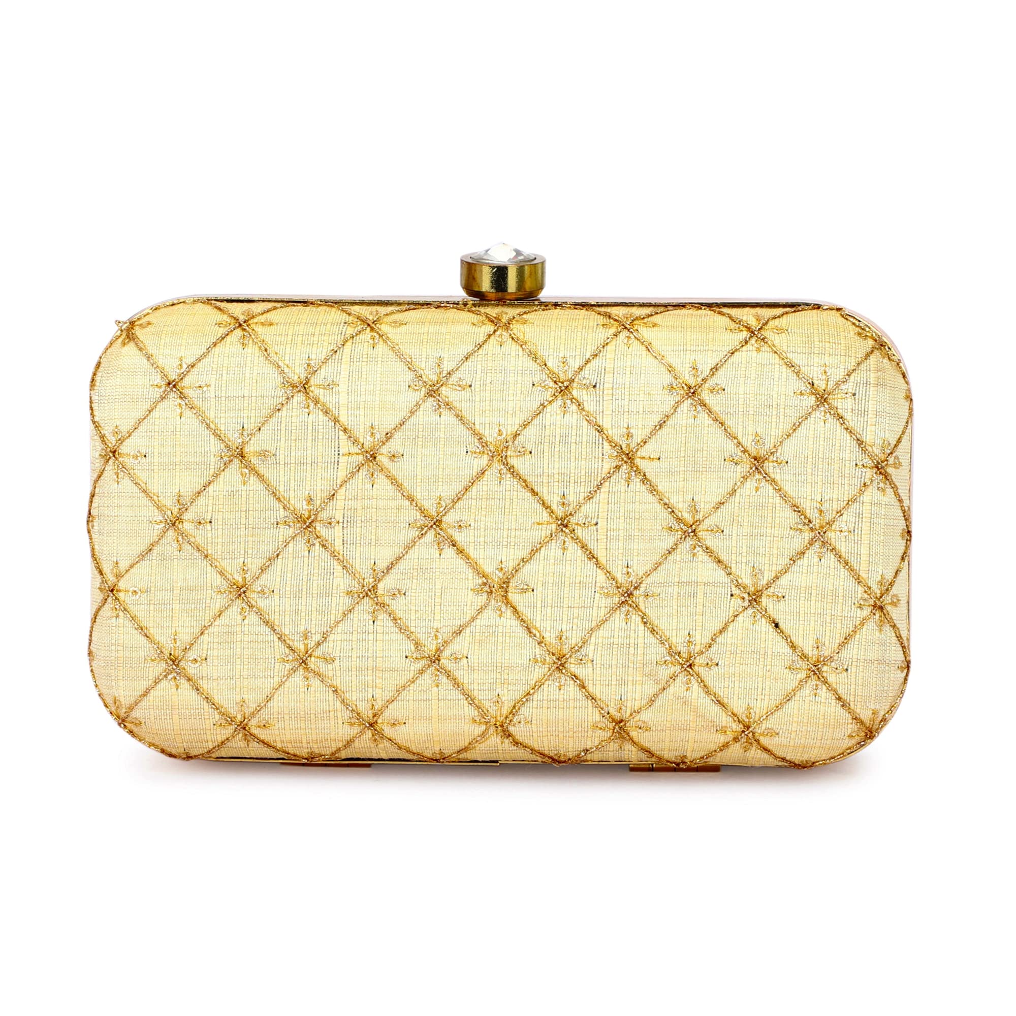 TOOBA Handicraft Embroidered Box Clutch Bag Purse for Bridal, Casual, Wedding (Black Square) (B0BCFM9M68) Amazon Price History, Amazon Price Tracker