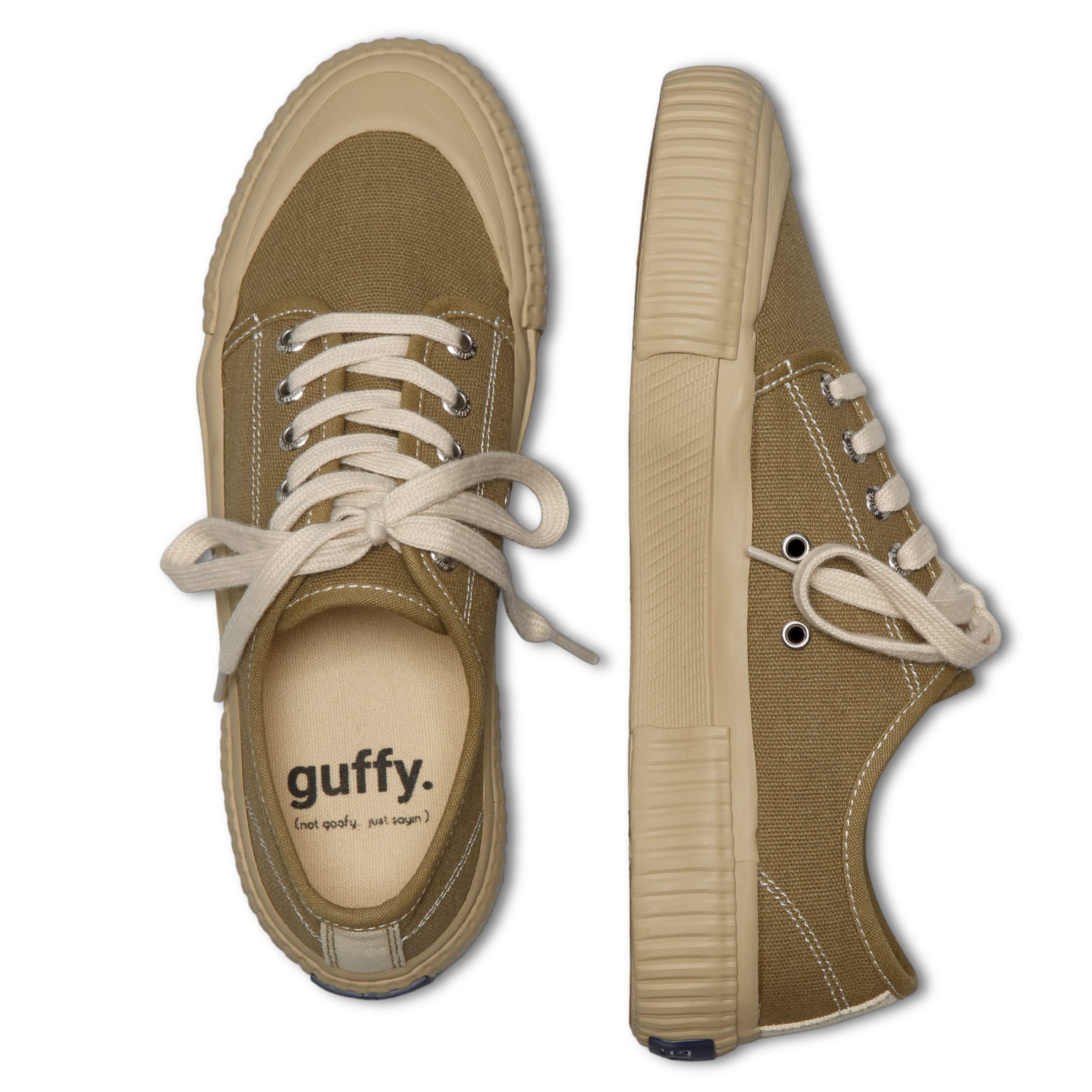 Guffy Women's Canvas Low Top Lace Up Sneakers