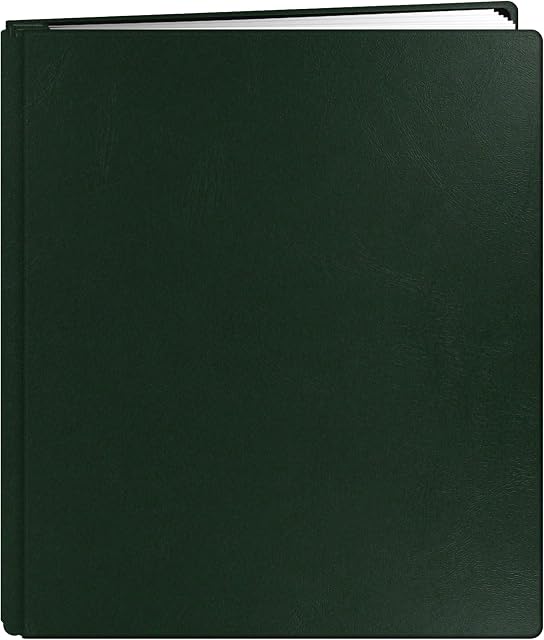 Pioneer Photo Albums 20-Page Trésors de famille Deluxe Hunter vert Bond en cuir Couverture Scrapbook pour 8.5 x 11-Inch Pages