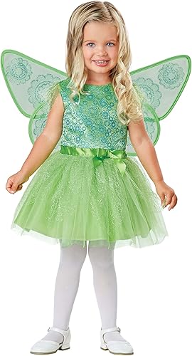 Disfraz de hada verde para niñas pequeñas, vestido de hada del bosque para Halloween, disfraz de juego de rol
