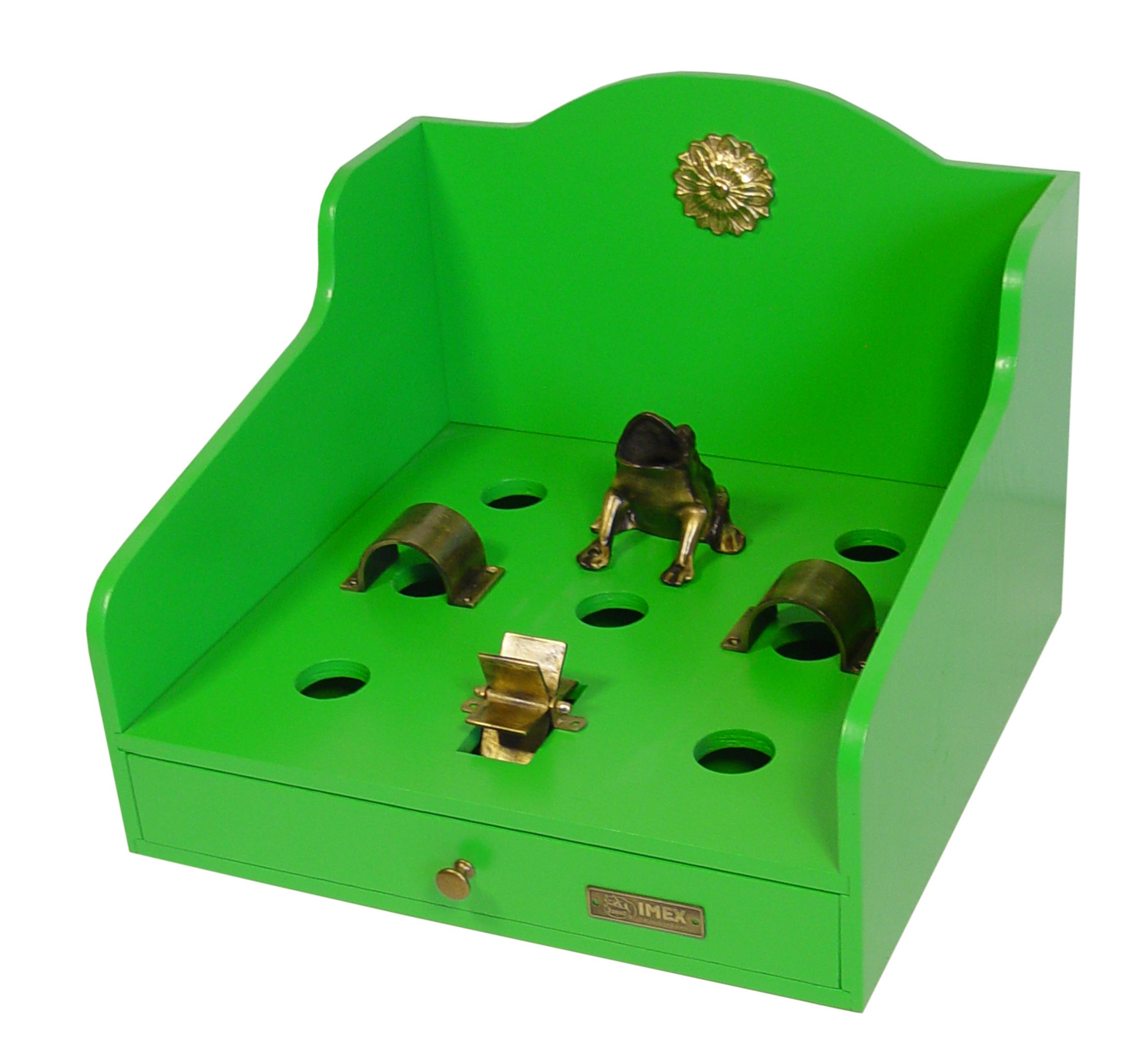 IMEX EL ZORRO 71758 Sobremesa Juego Rana Madera, Verde, M