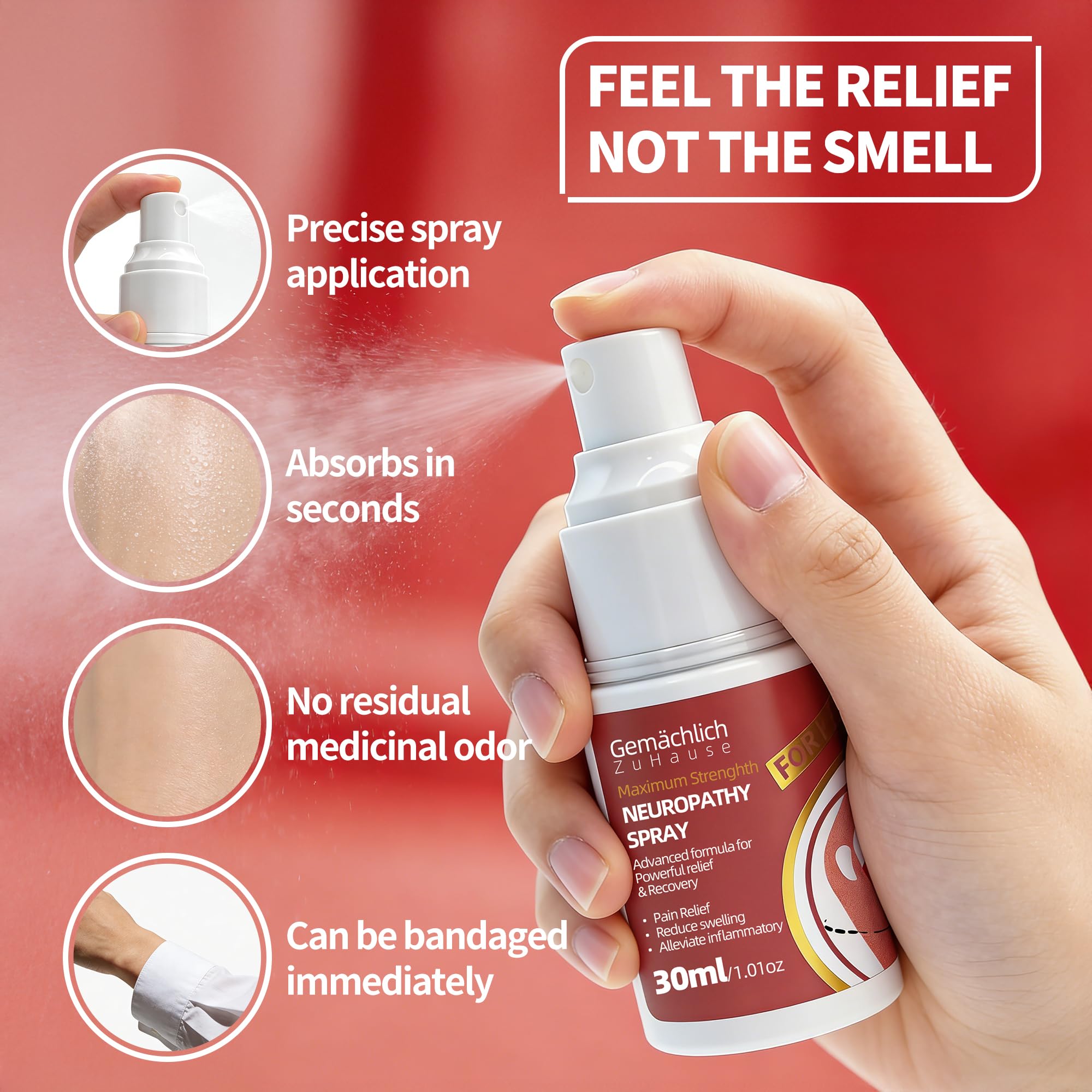NDC Listed Knee Pain Relief Arnica Spray - Maximum Strength Arnica for Bone on Bone Sensation - Deep Warming Mist for Meniscus Stiffness Swelling and Bruises - Quick Dry for Runners 30 mL — Amazon image 3