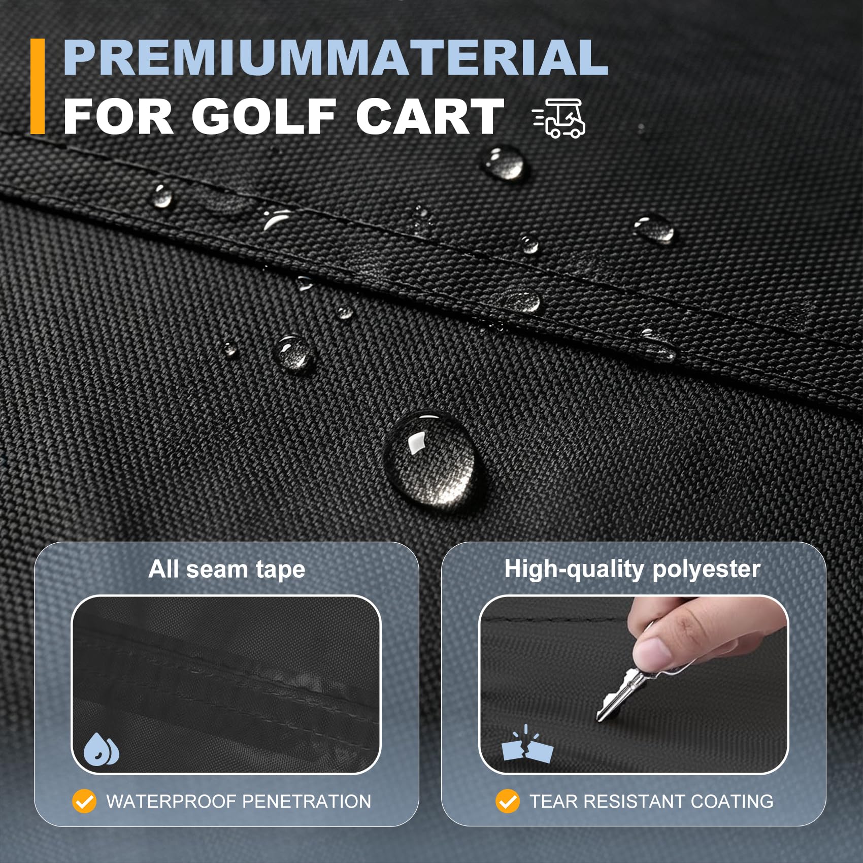 Explore Land Funda impermeable para carrito de golf 600D