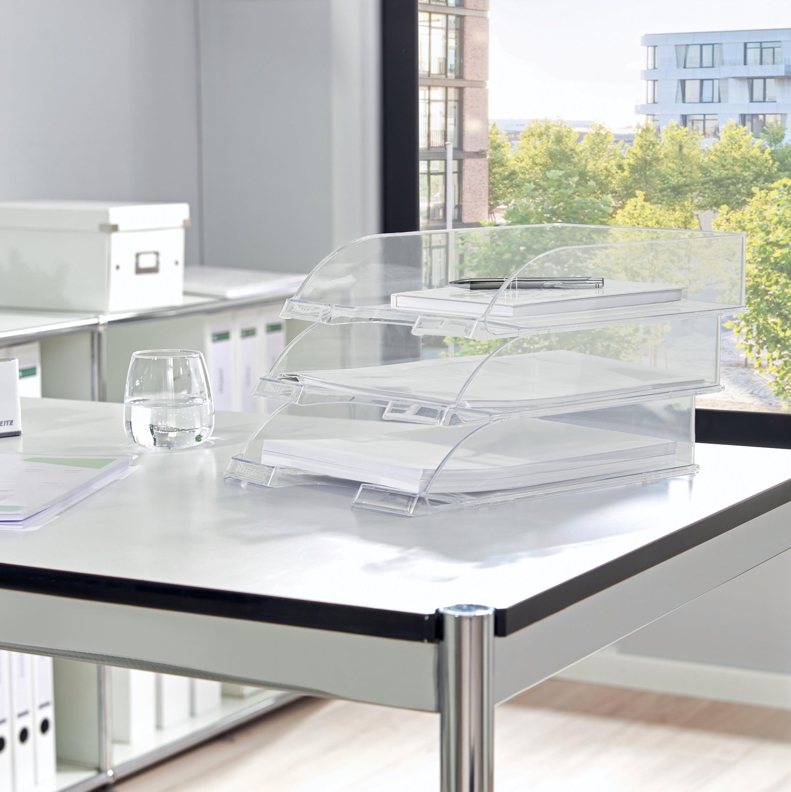 Portadocumenti In Cuoio Eglooh Minerva - Vaschetta A4 Made In Italy Per Ufficio, Nero - Foto 11