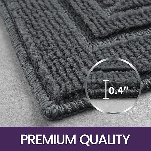 Miniatura 9 de DEXI - Felpudo para puerta de entrada, alfombra de bienvenida, alfombra interior, bajo perfil, antideslizante