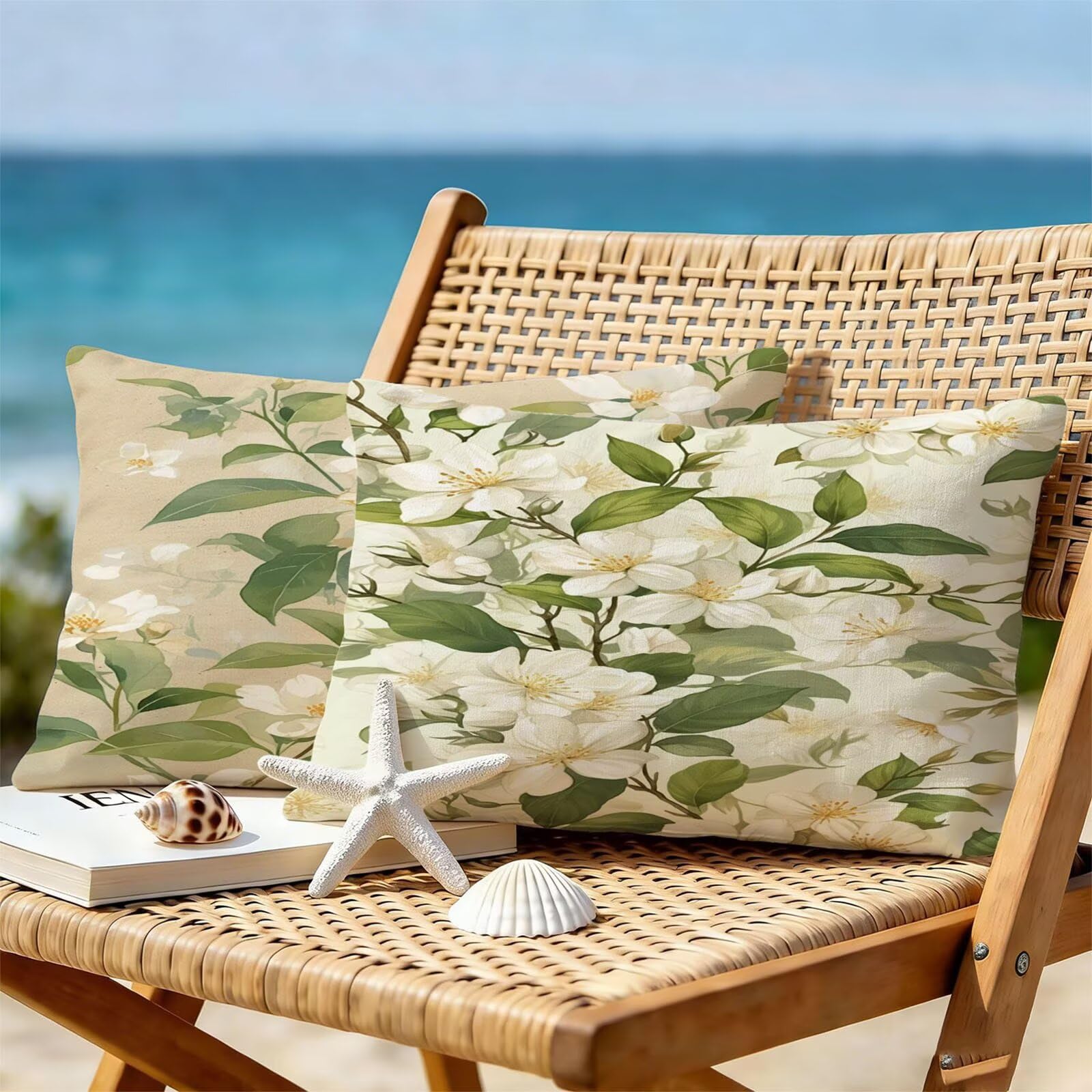 Générique Housse Coussin Exterieur Impermeable 30x50cm Flower Décoratif Taie d'oreiller Decoration Botanique Housse de Coussin Exterieur Impermeable pour Salon de Jardin Lot 2. T-2381