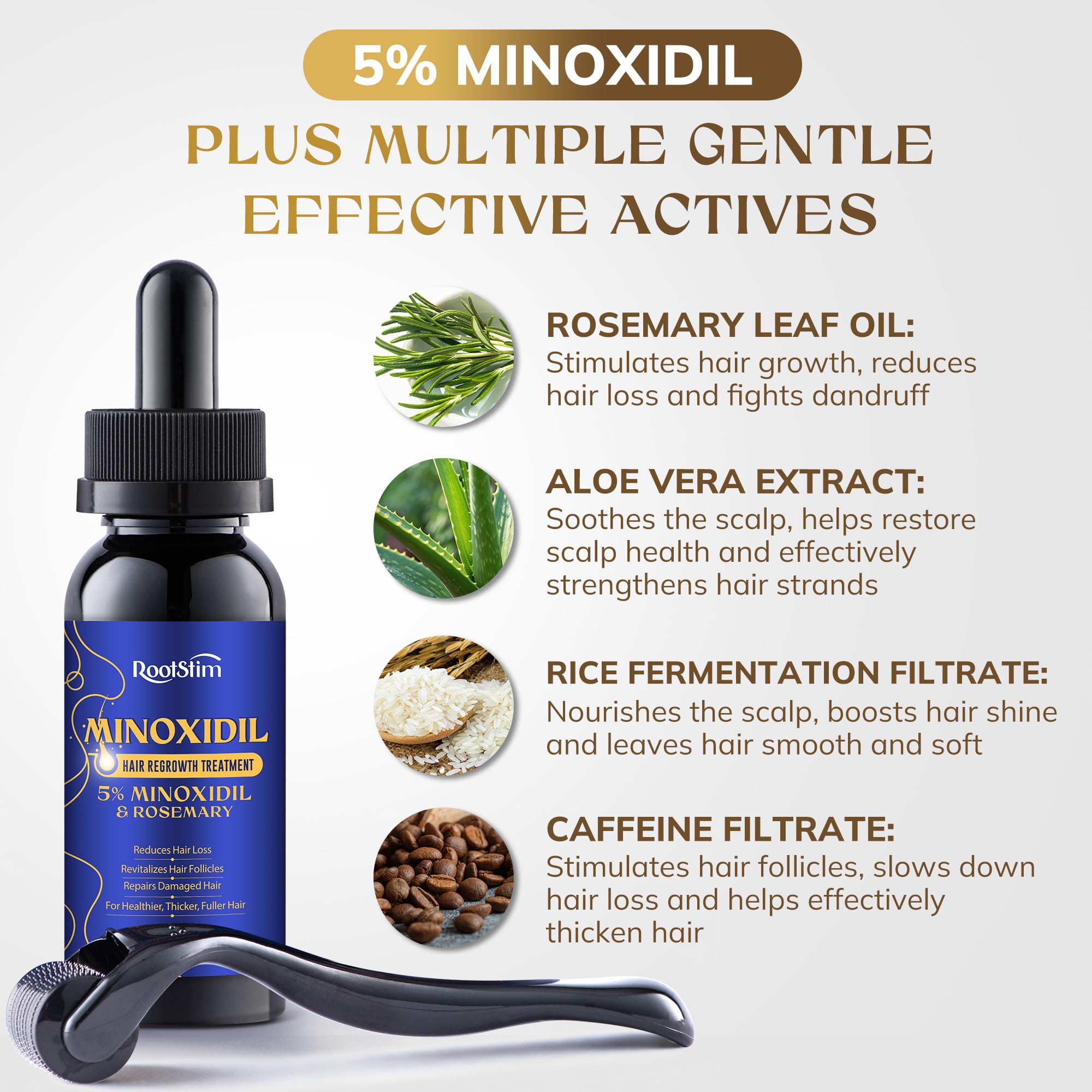 5% Minoxidil Hair Growth Serum with Biotin & Rosemary
