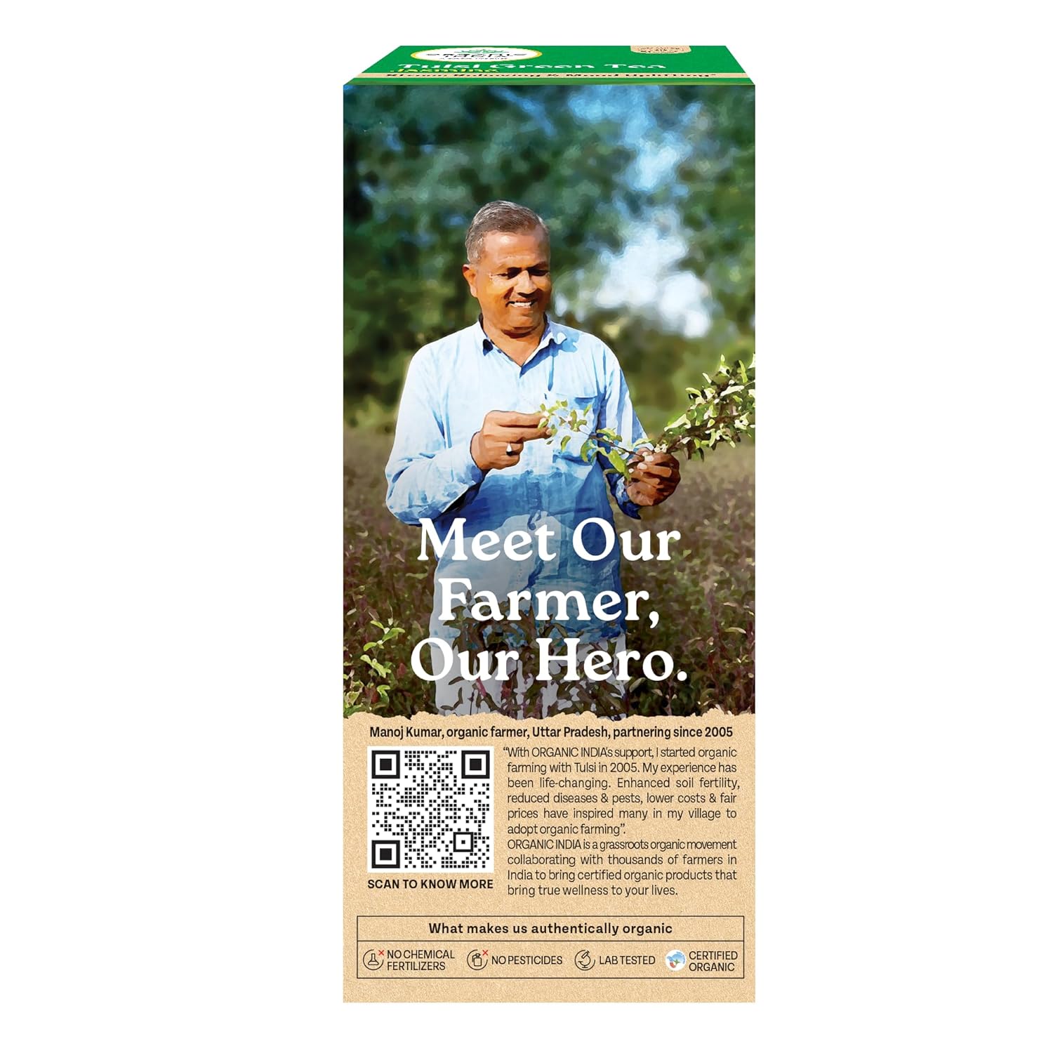 Diwali Sale A Tata Product - Organic India Tulsi Green Tea Jasmine - 25 Tea Bags, Certified Organic, Stress Relief, Mood Uplifting, Antioxidant Power, Soothing Jasmine Blend