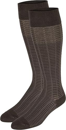 Miniatura 9 de Touch Calcetines de vestir para hombre, compresión graduada, uso casual de negocios, hasta la rodilla, recuperación de apoyo muscular, negro,