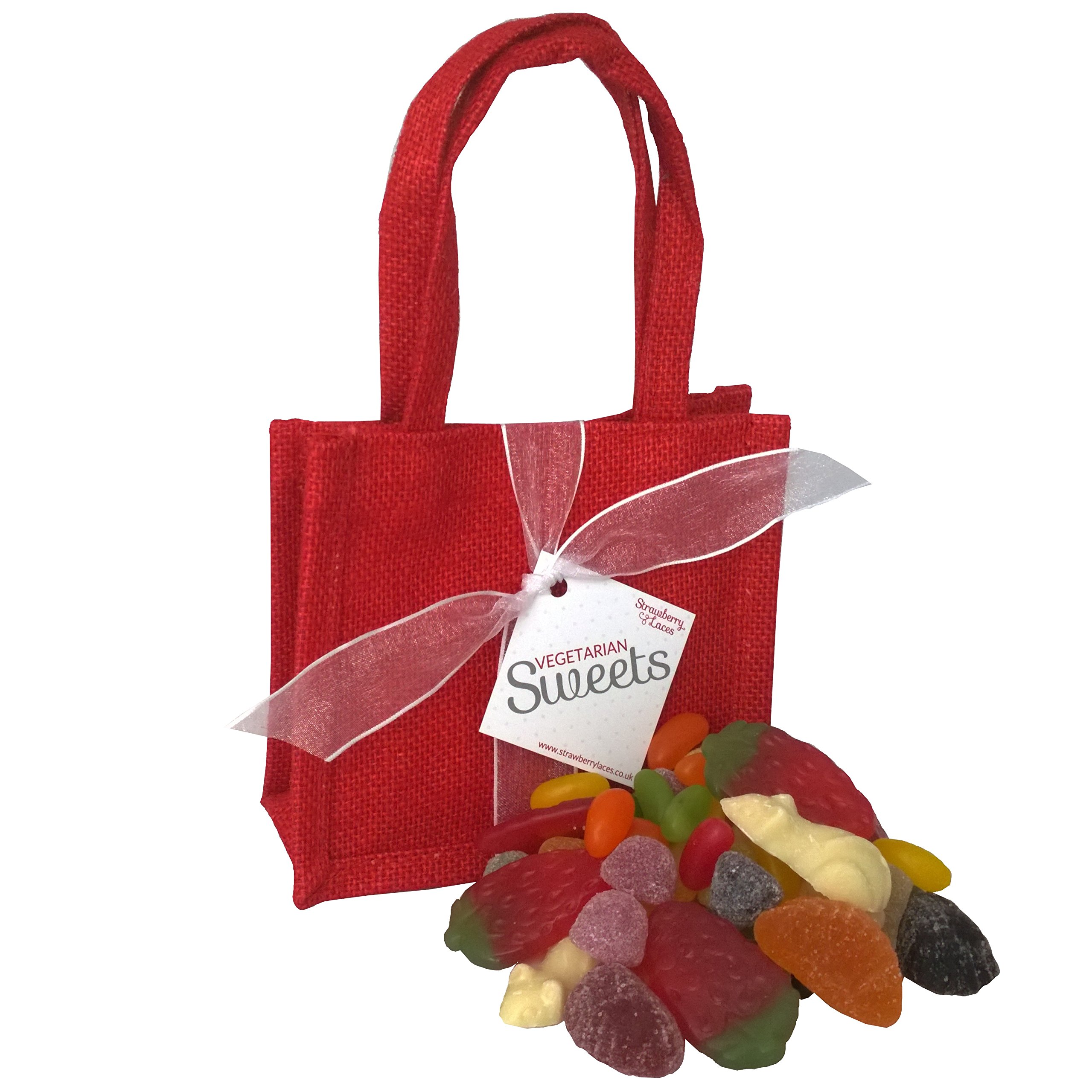 Vegetarian Sweet Mini Gift Bag - Filled with a Mix of Sweets Suitable for Vegetarians. Great Present for Christmas, Easter, Mother's & Father's Day, Birthday etc.