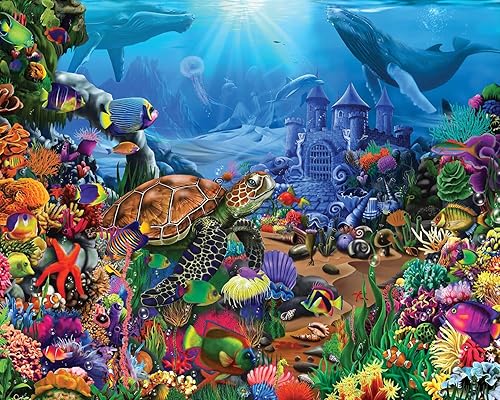 Springbok Rompecabezas de 1000 piezas de tortuga submarina, fabricado en Estados Unidos, piezas de corte grandes y únicas Springbok Rompecabezas de 1000 piezas de tortuga submarina, fabricado en Estados Unidos, piezas de corte grandes y únicas