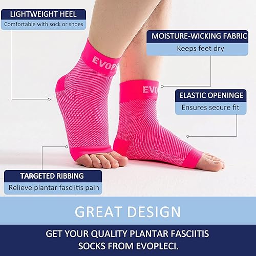 Miniatura 2 de Manga de compresión para el tobillo, calcetines de fascitis plantar de 20-30 mmHg, calcetines de compresión de tobillo para mujeres y hombres (1
