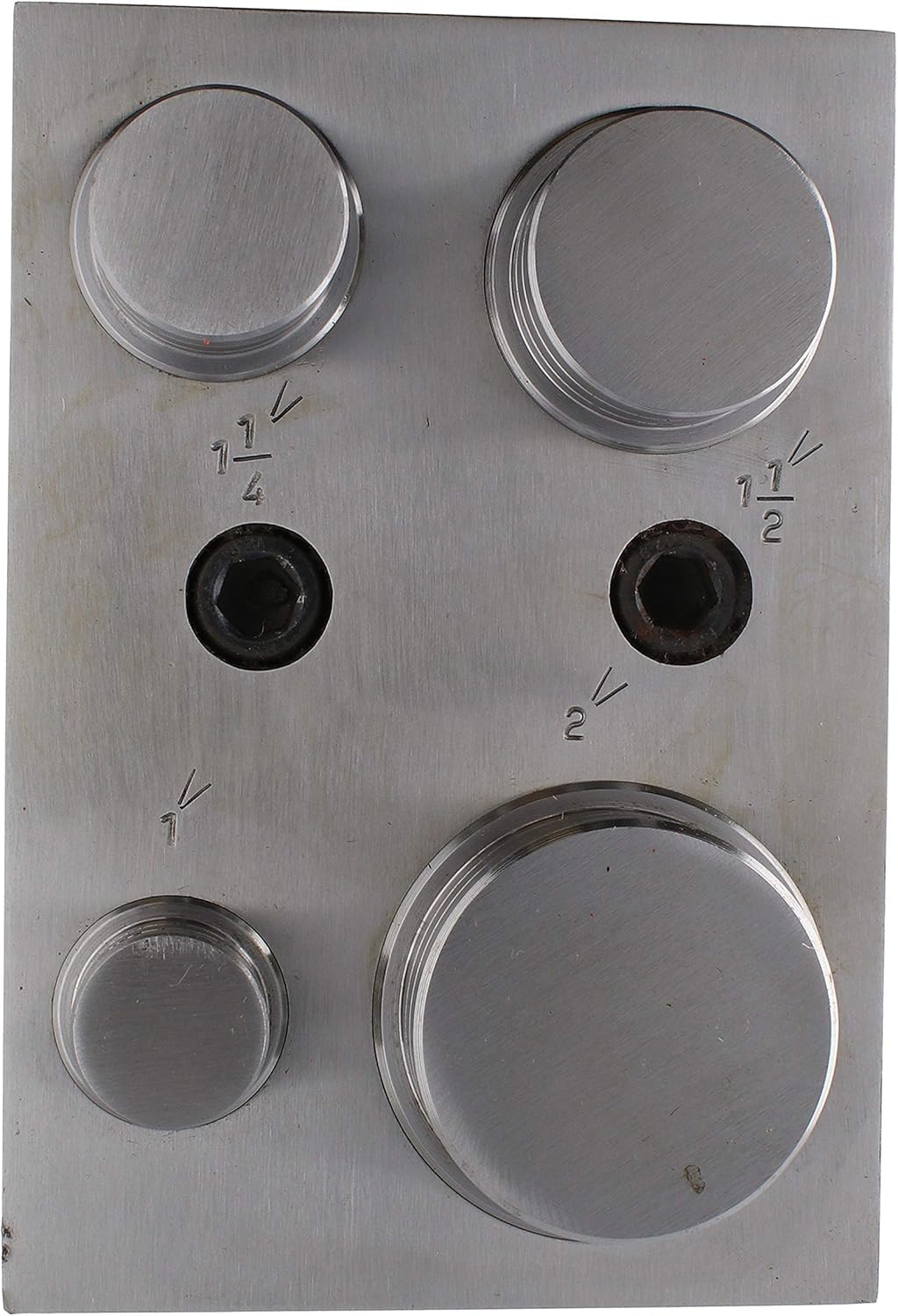 The Beadsmith Steel Circle Disc Cutter Set with 4 Punches and Die. Tool for Cutting Accurate Circles from: 1" to 2" Inches Using a Soft Metal Sheet up to 14 Gauge and Thinner