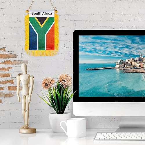 Miniatura 249 de ZXvZYT Bandera argentina colgante de ventana argentina de 3 x 5 pulgadas, mini banderas argentinas para decoración de espejo retrovisor, con ventosa