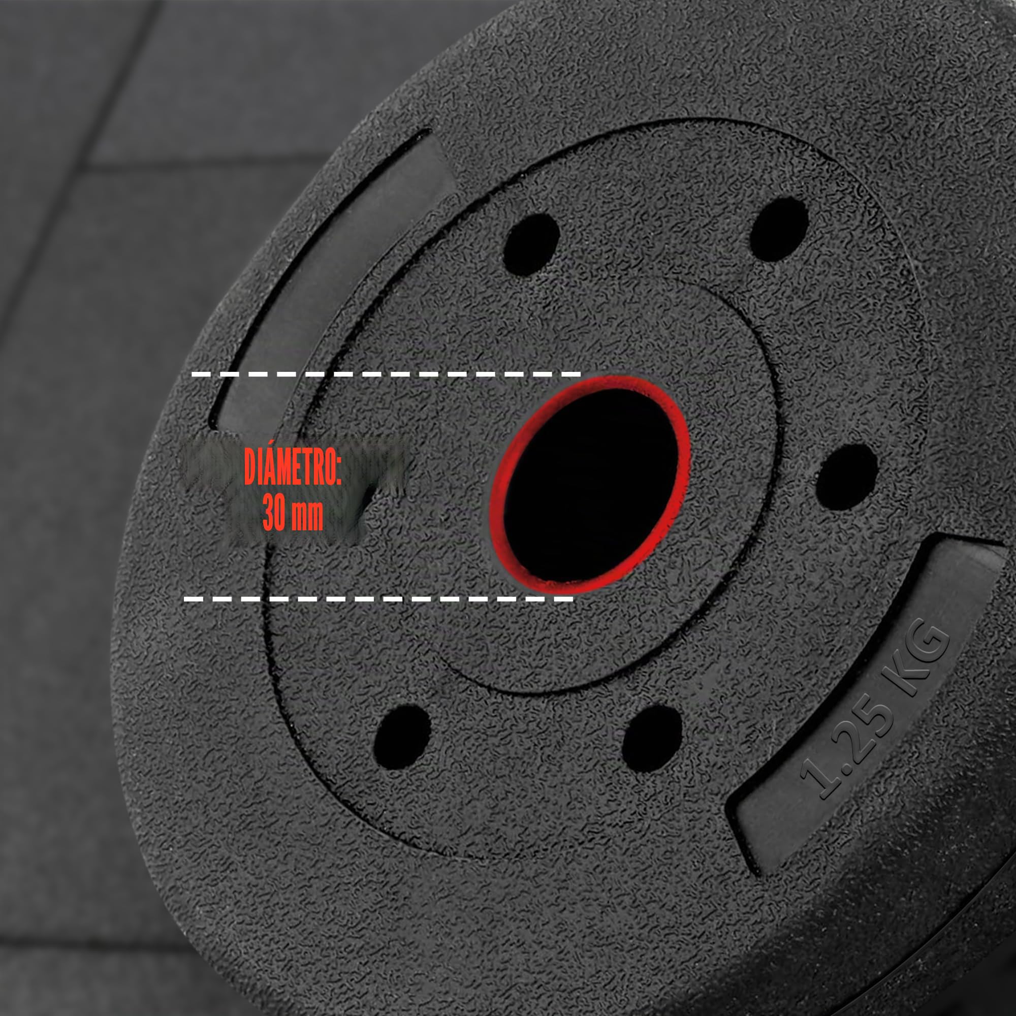 wuuhoo® Juego de Barra y Platos de Pesas Marcel, 26kg-60kg, Barra de 30mm, Barra de Acero Cromado, 200cm/180 cm/160 cm/150 cm/120 cm