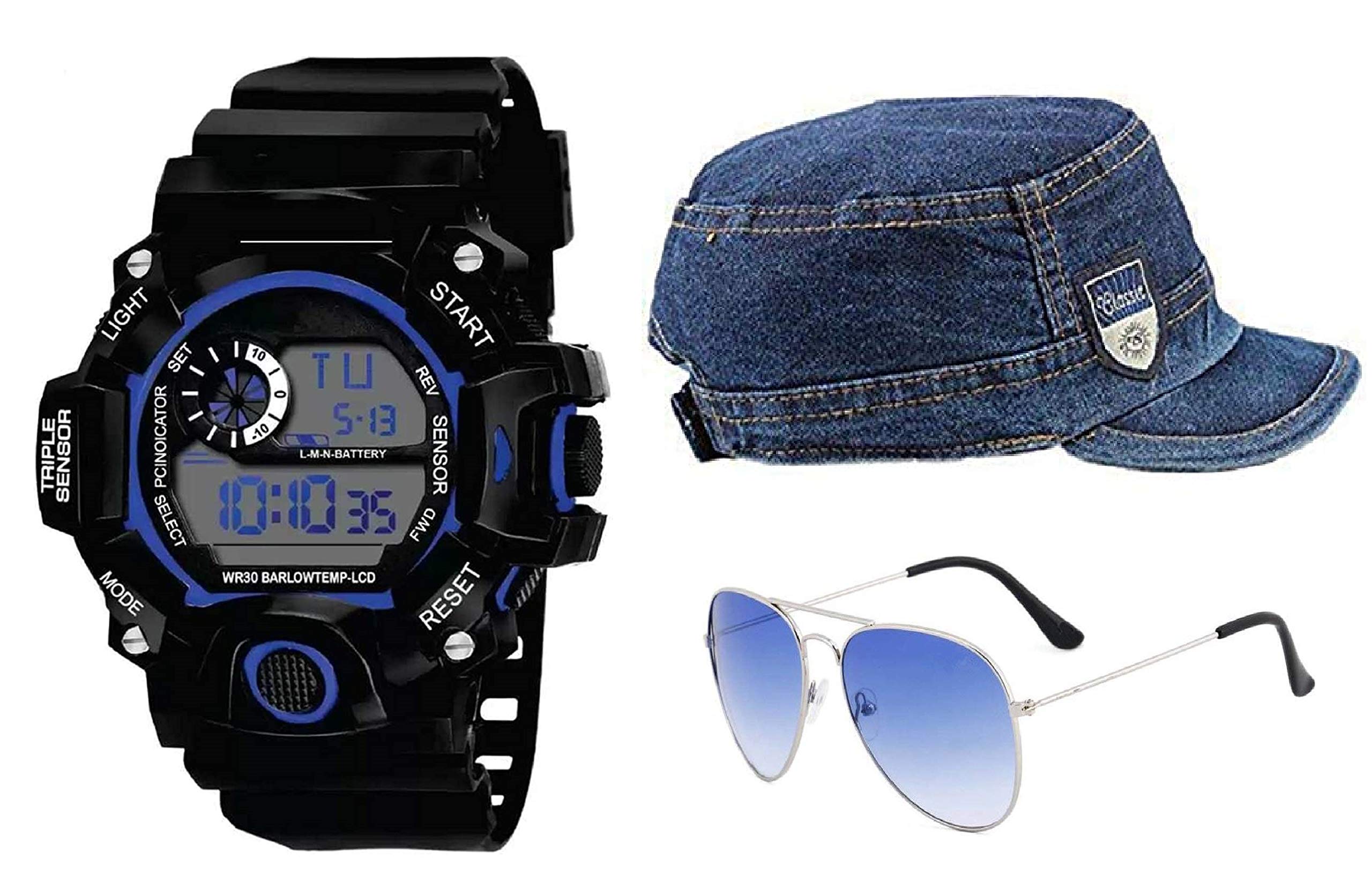 SELLORIA Digital Black Dial Silicone Bracelet Boys Kids Watch Pack of 3-2020 Latest Watches for Boys