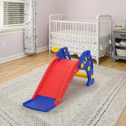 Miniatura 3 de Tobogán infantil para niños pequeños de 1 a 3 años, tobogán de juego de delfines para exteriores e interiores, juego de escalador independiente con