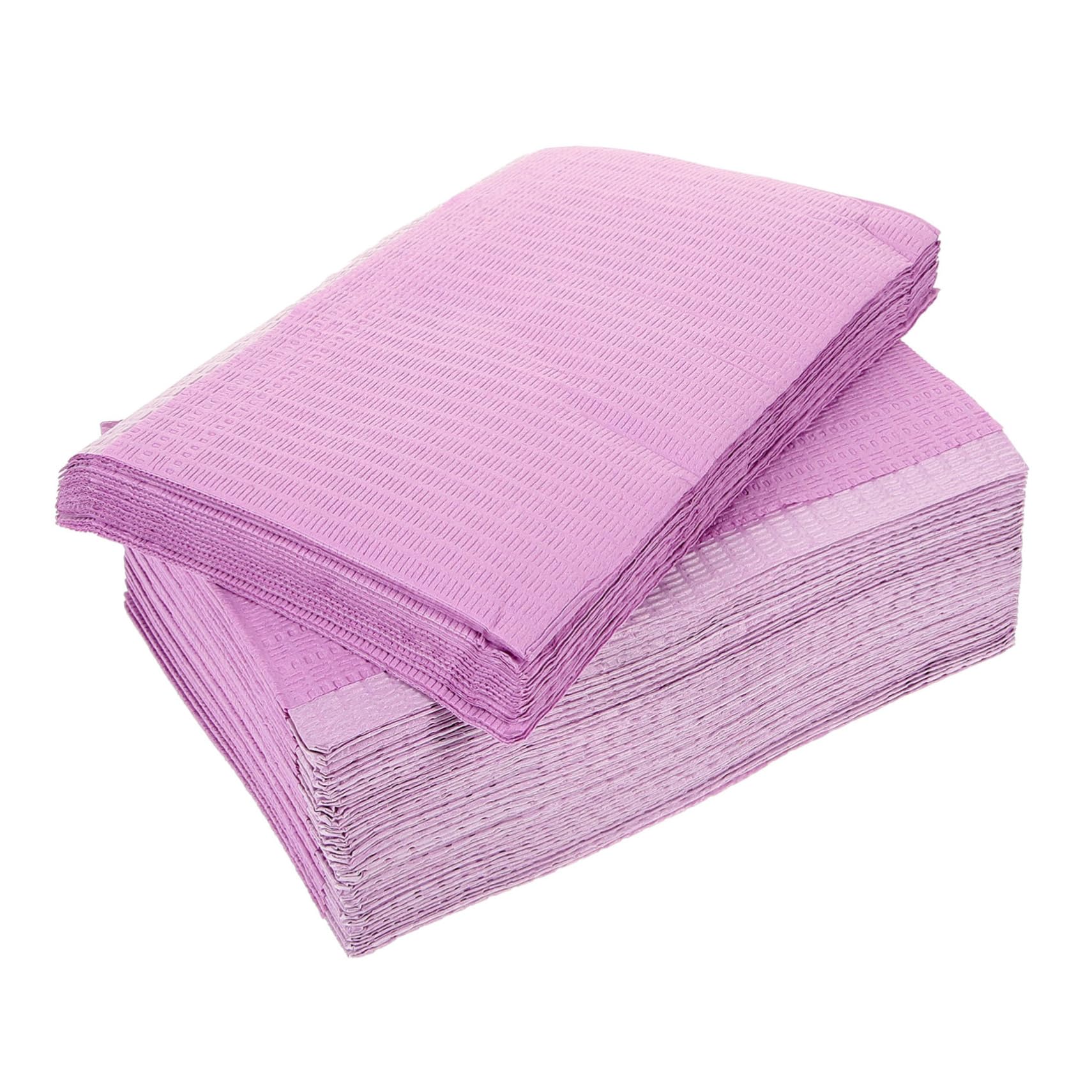 Bavoirs Dentaires Jetables pour Protection Lot de 125 Feuilles en Tissu Non Tissé Couleur Pourpre pour Usage en Cabinet