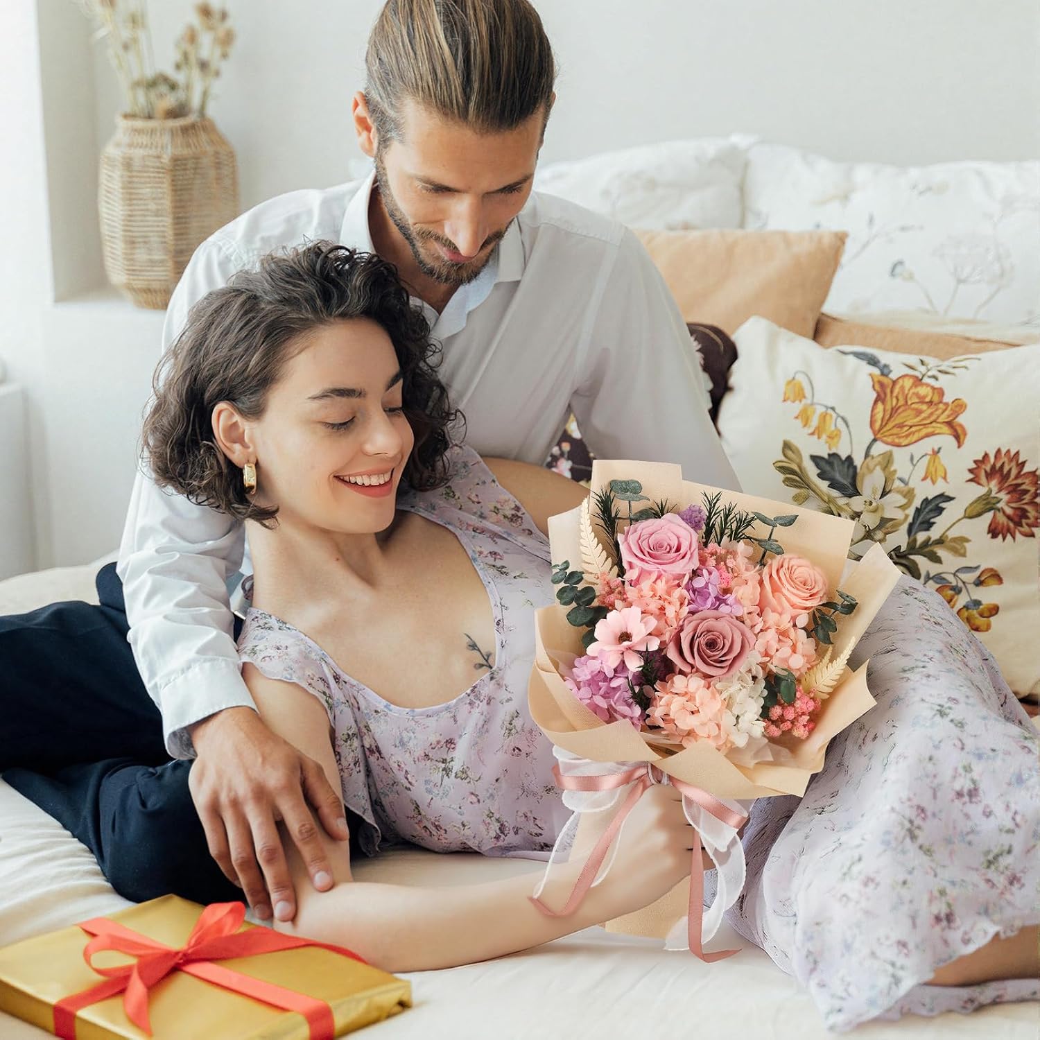 Flowers for Delivery Prime Preserved Flowers Bouquet That Last 3-5 Years Real Forever Roses Bouquet for Mom Mother Women Wife Girlfriend Anniversary Birthday Valentines Day Gifts for Her(Pink) - Image 4