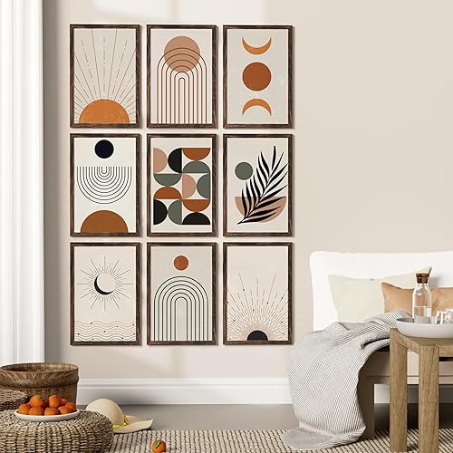 Vista 366 de Vittanly - Juego de 9 portarretratos, plexiglás resistente a rupturas, exhibe fotos de 12 x 12 pulgadas o, con paspartú, de 8 x 8 pulgadas, marcos