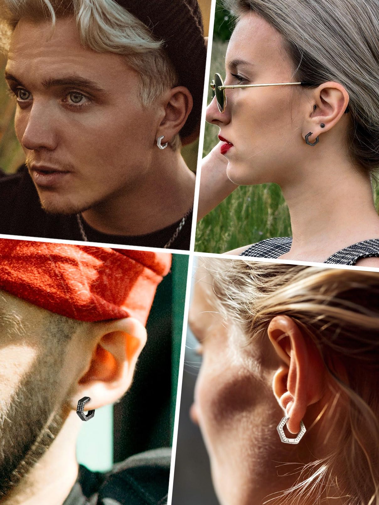 FaithHeart Pendiente Vikingos Runas Plata de Ley 925 Hombre Pendientes Circonitas Brillantes Joyería Amuleto