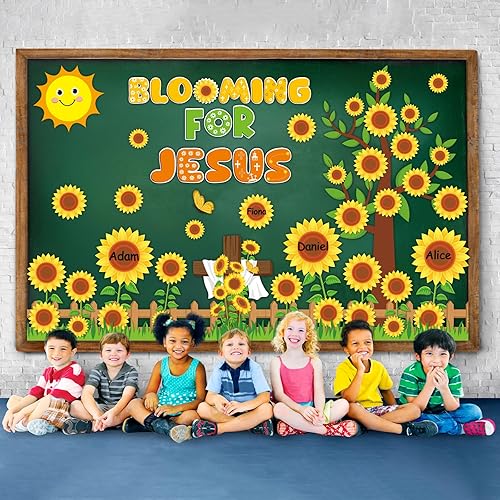 Vista 40 de Juego de decoración de invierno "Snow in Love with Jesus" (La nieve está enamorada de Jesús), con fondo, recortes y bordes de nieve para aula