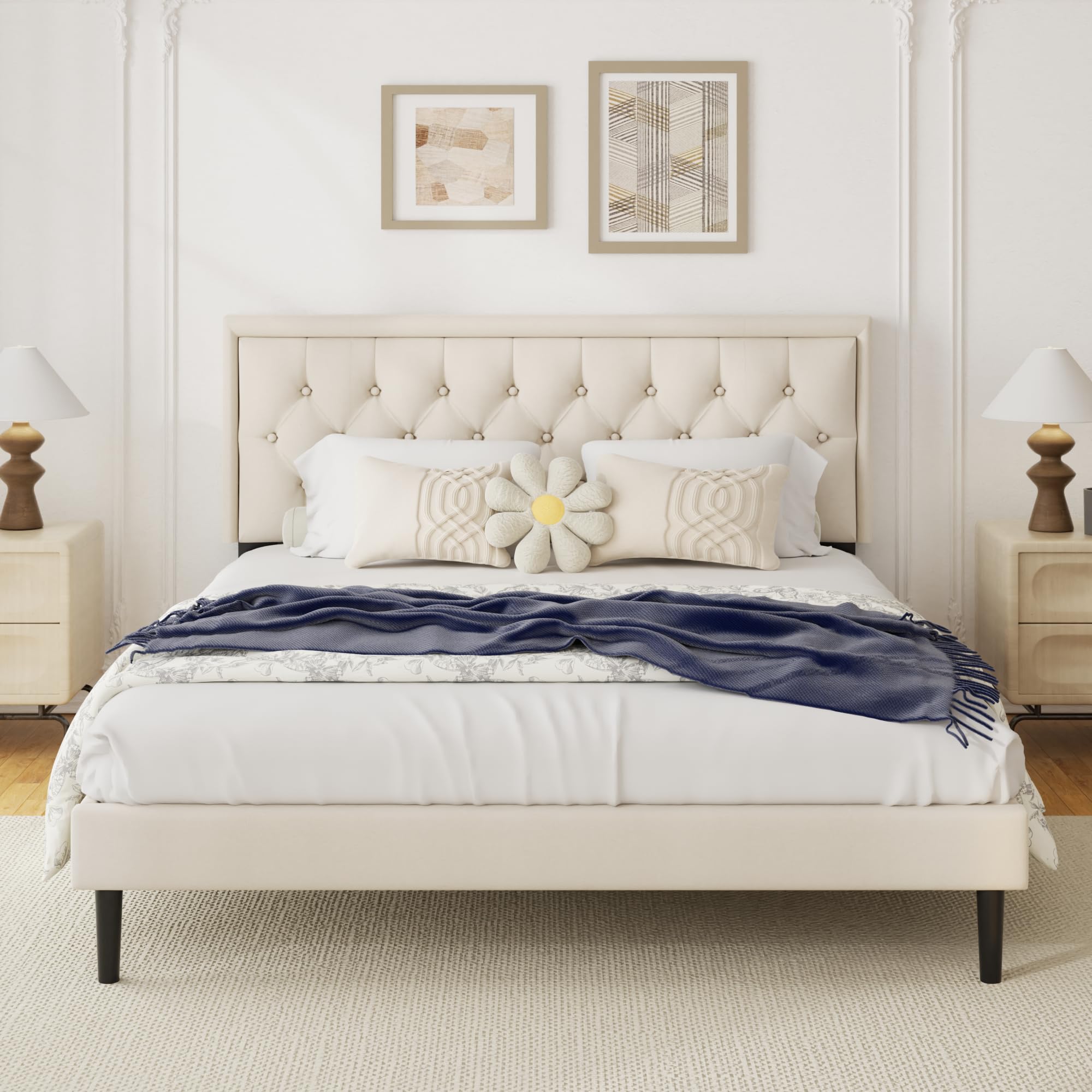 Amazon.com: CXVX King Size Platform Bed Frame with
