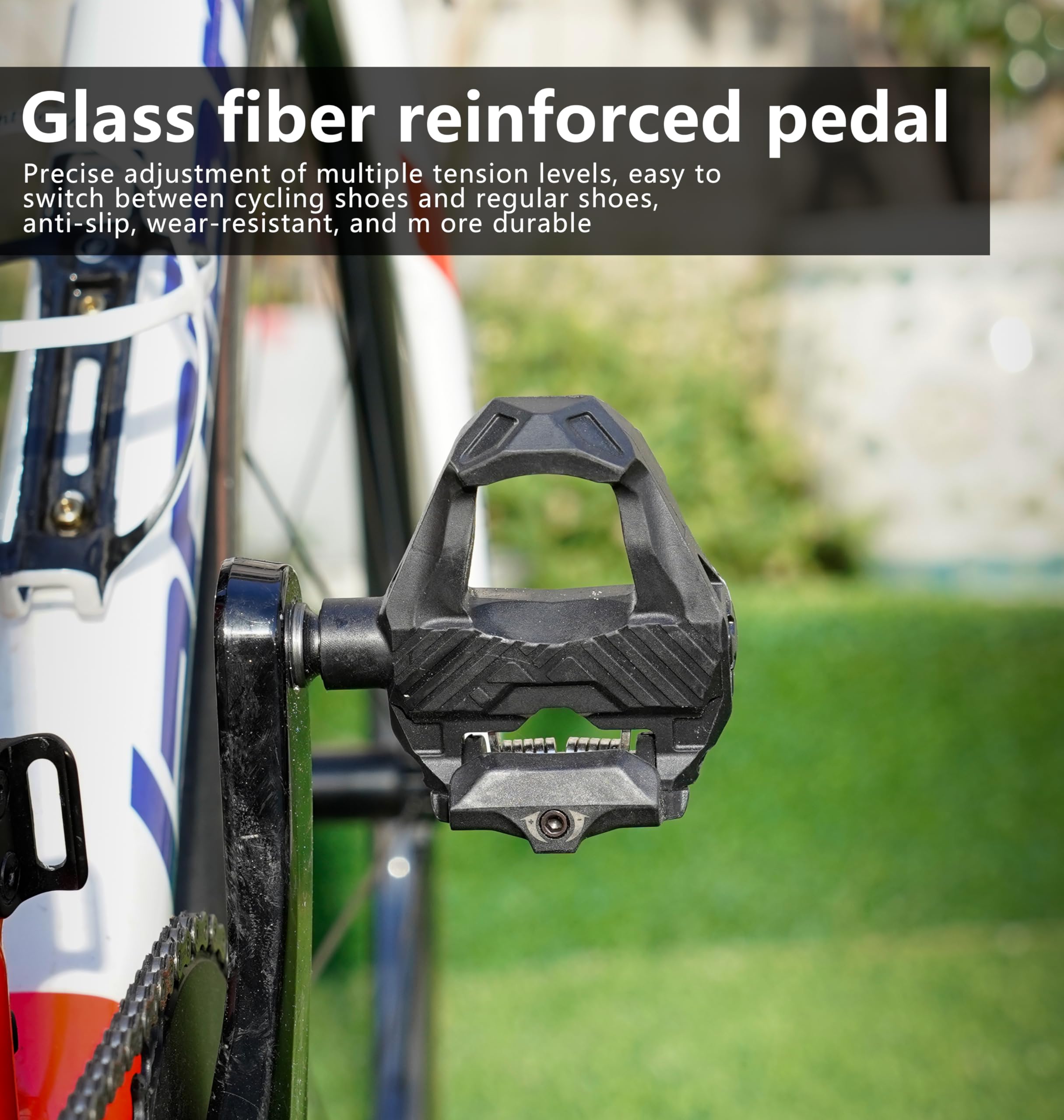ロードバイク用2イン1自転車ペダル、SPDセルフロック式＆フラット