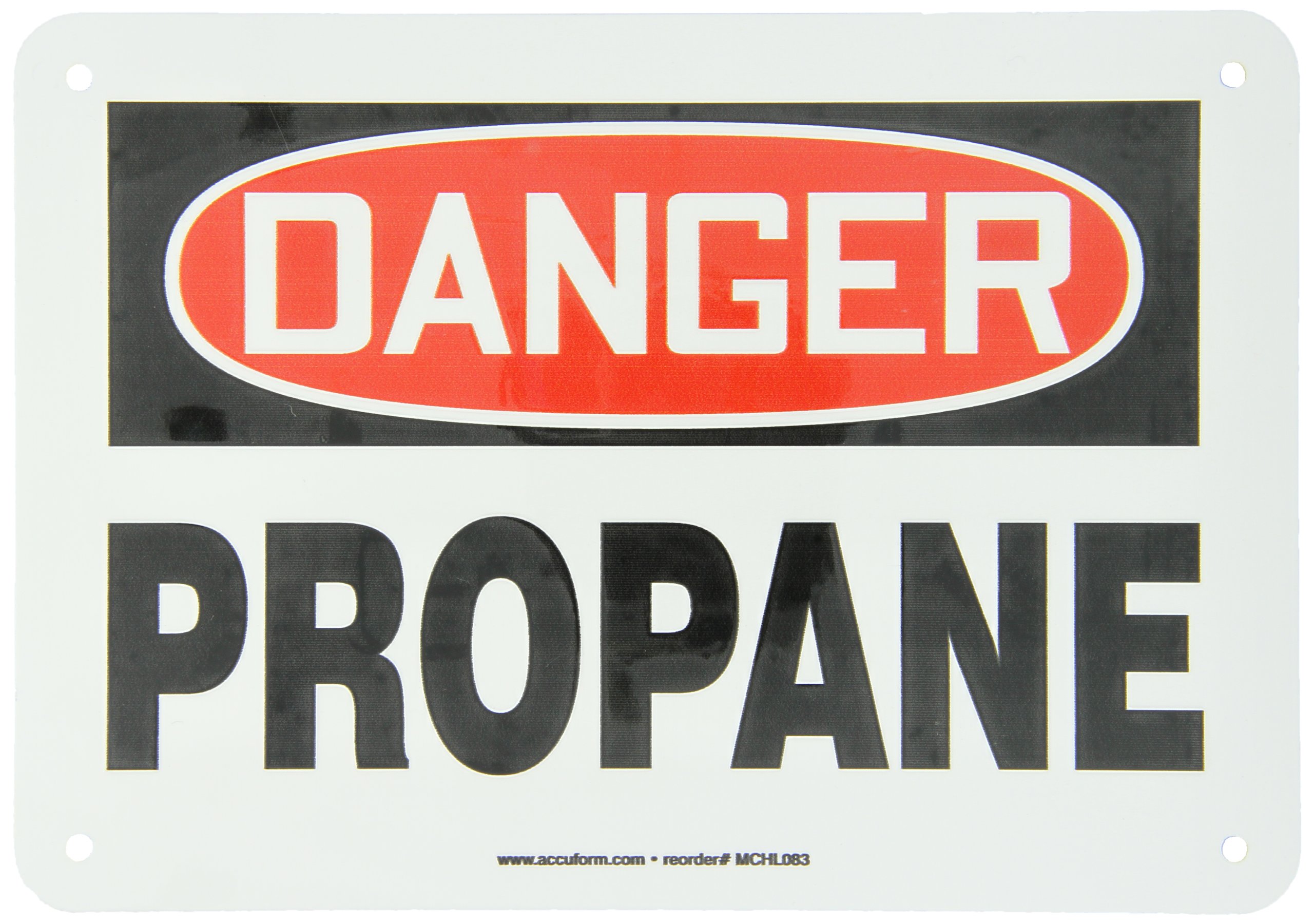 Panneau danger propane en aluminium durable Accuform pour extérieur - 2