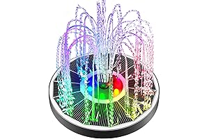 Small Solar Fountain for Bird Bath, Abundant Colorful Sprays Day and Night