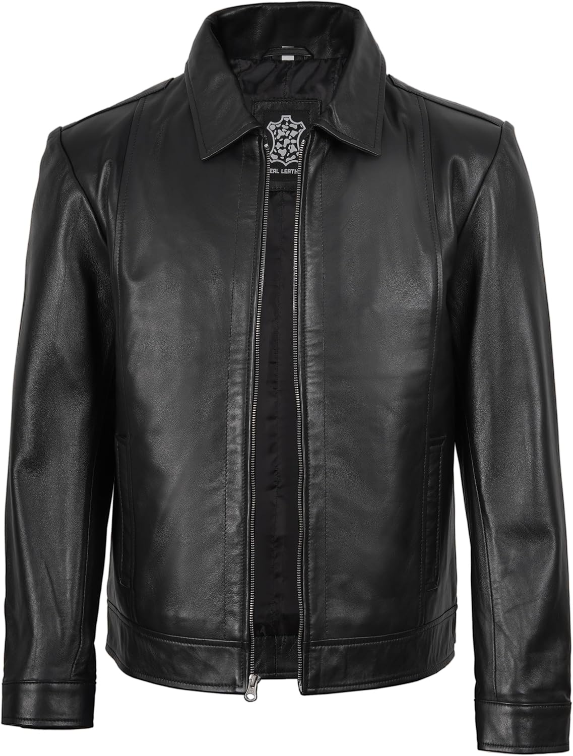 Decrum Mens Leather Jacket - Real Lambskin Classic Vintage Style Leather Jackets For Men - Image 2