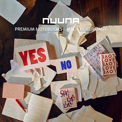 Miniatura 7 de Nuuna Graphic L Yes-No - Cuaderno de piel regenerada, color rojo, azul y blanco