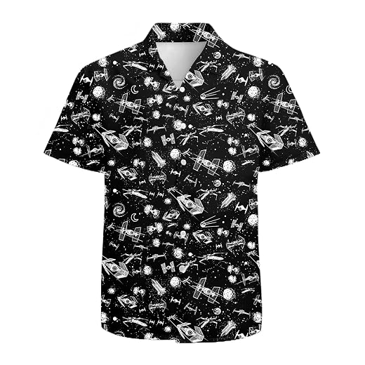Mens Funny Hawaiian Shirts 3D Graphic Button Down Short Sleeve Tropical Holiday Beach Aloha Shirt