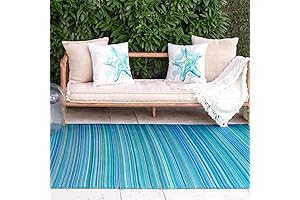 Fab Habitat Outdoor Rug: Vibrant All-Weather Rug for Your Poolside Haven