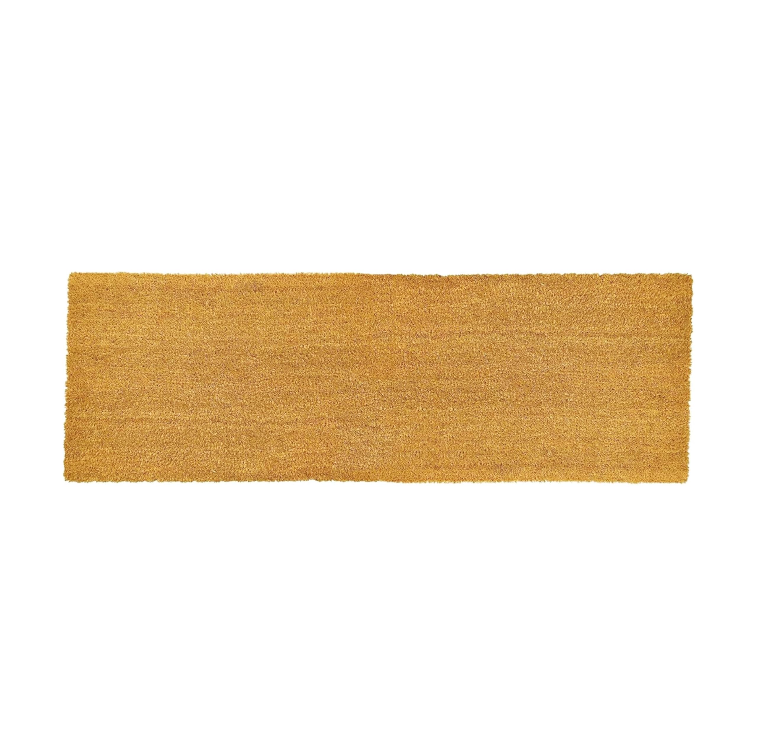 Artsy Mats Brown Natural Coir Door Mat 120 x 40 cm – Coconut Fiber Door Mat, Heavy Duty Non Slip Rectangular Dirt Scraper Front Door Welcome Mat, Weather Resistant Entrance Mat