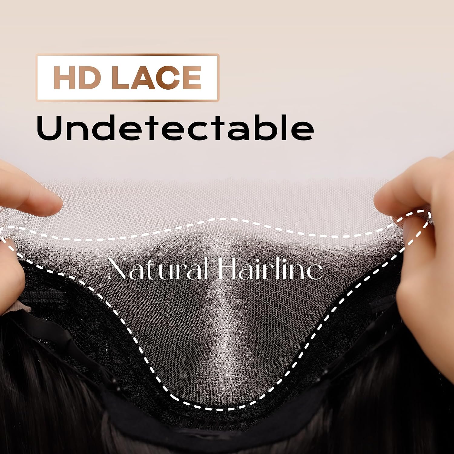 BLL Lace Front Wig, Skunk Stripe 13X4 Lace Wig Pre Plucked Glueless Synthetic Heat Resistant Long Straight Black and Blonde Wigs 26inch Suitable For Everyday Wear