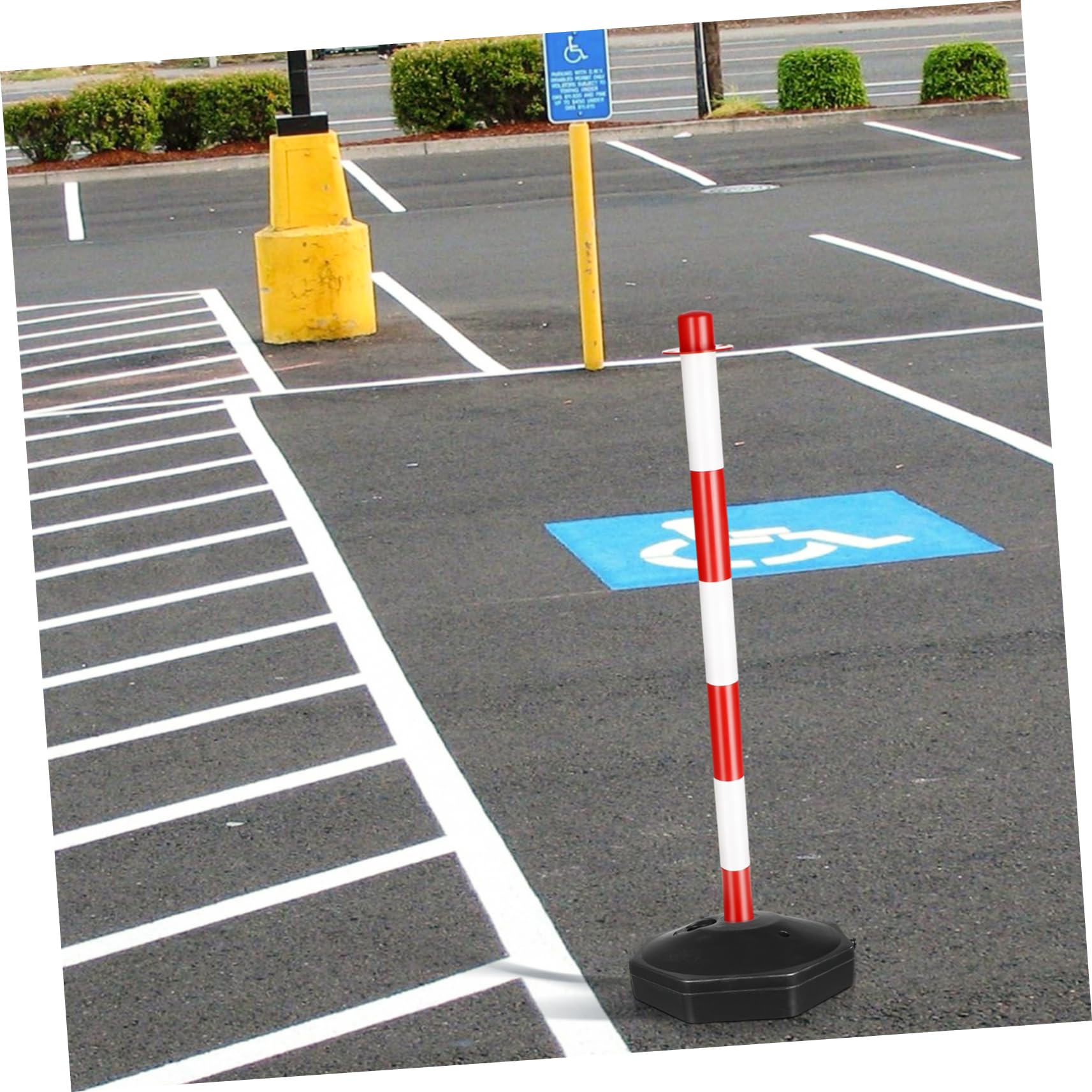 HAWILLOSCH Manufactured for Use Warning Column Red White Stripes Sturdy Traffic Post