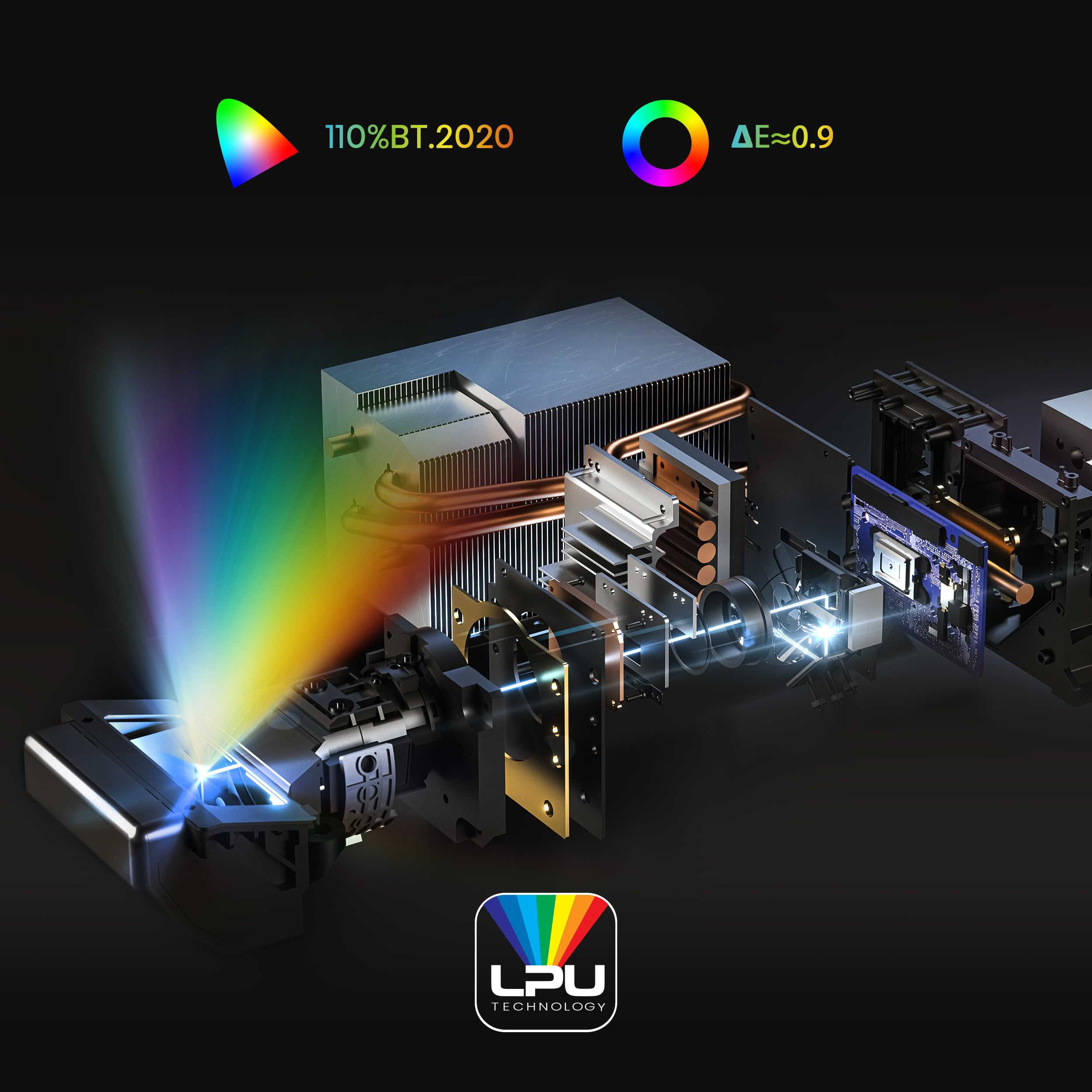 Hisense PT1SE - Vidéo-Projecteur Laser 4K Trichroma, Ultra Courte Focale (80" à 150"), 2300 Lumens ANSI, Dolby Vision & Atmos, Smart TV VIDAA, HDMI 2.1, Noir
