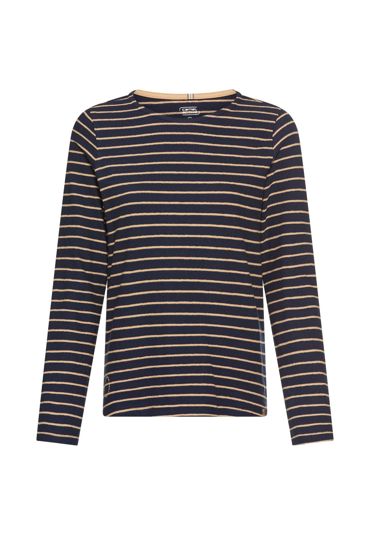 camel active Damen Langarm-T-Shirt aus Bio-Baumwolle