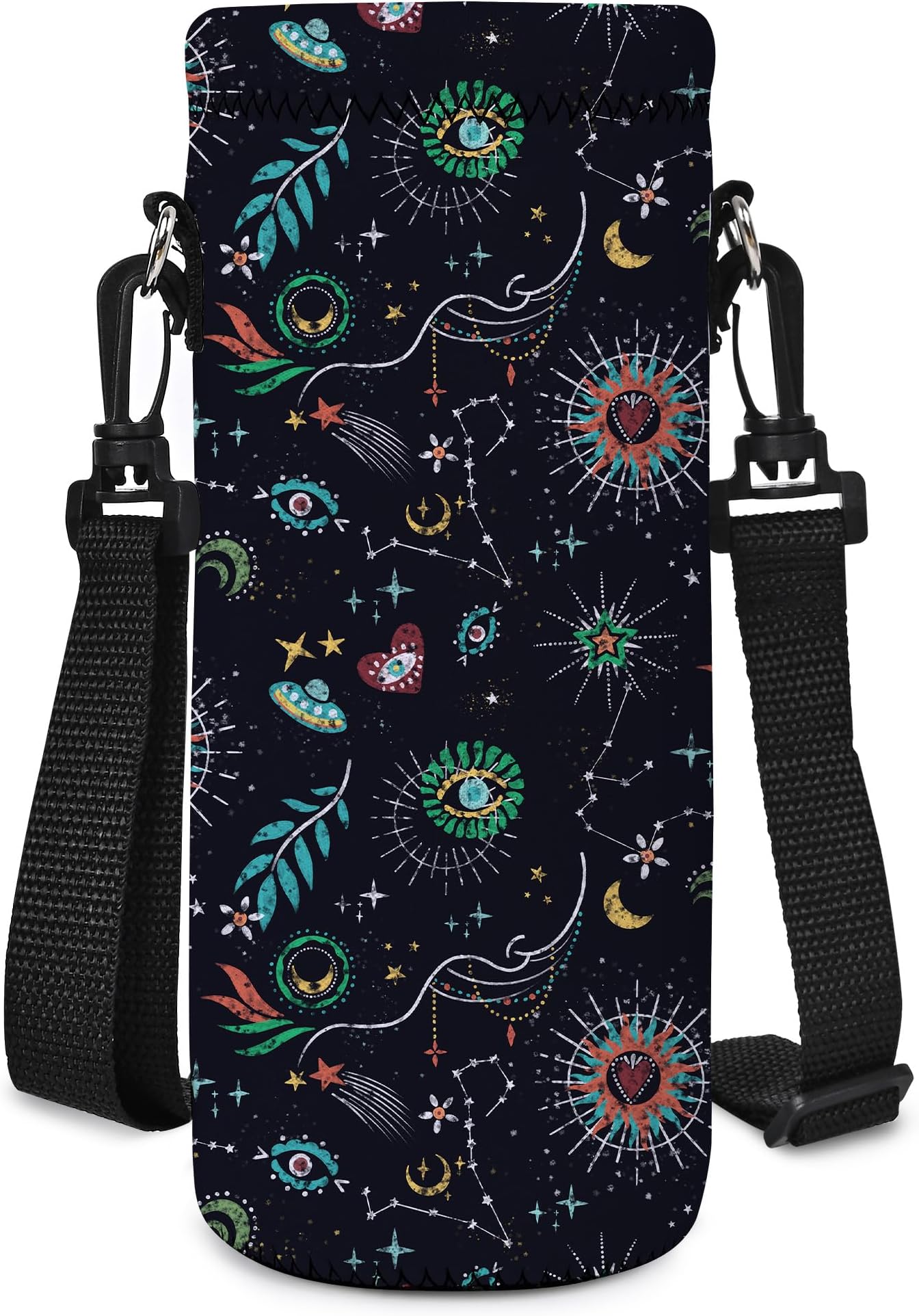 AUPET Water Bottle Carrier, Insulated Neoprene Water Bottle Holder Bag Case Pouch Cover 1000 ml or 750 ml, Adjustable Shoulder Strap, Great for Stainless Steel and Plastic Bottles