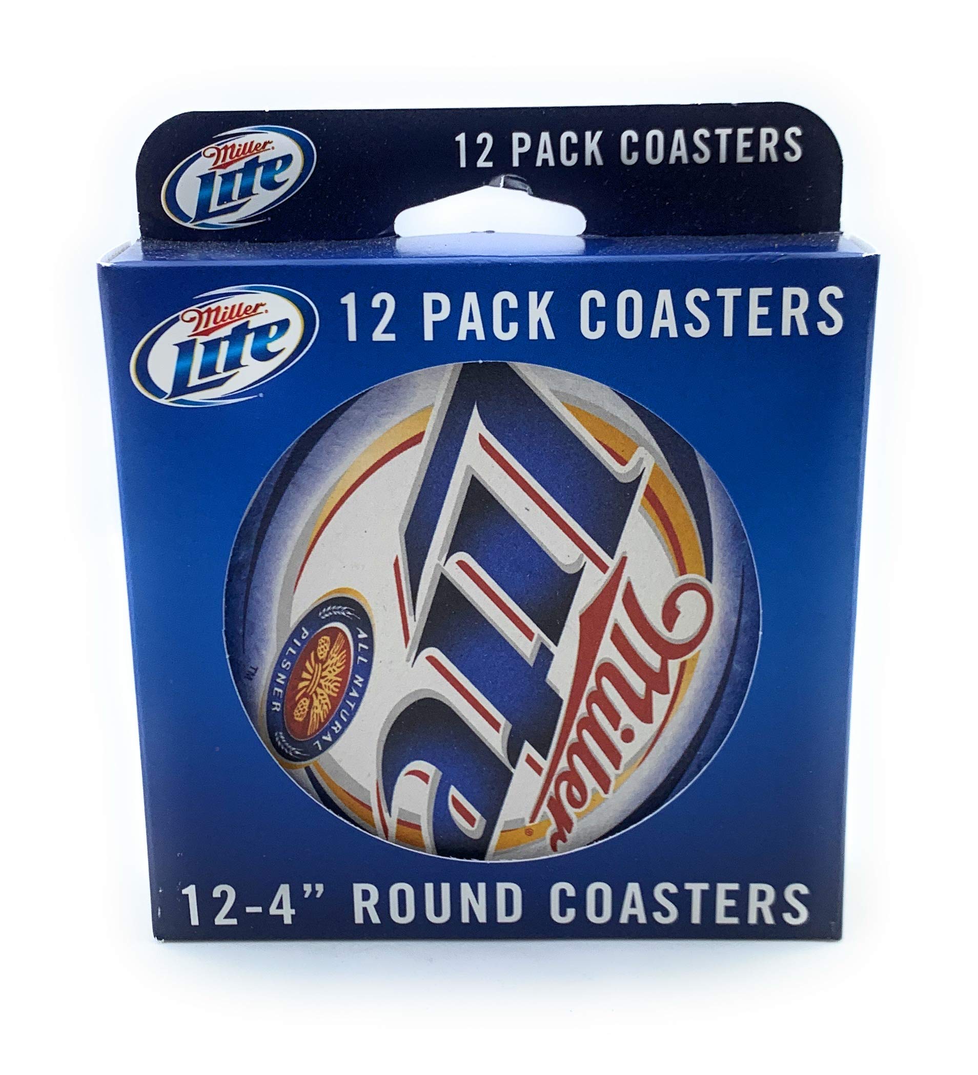 Miller Lite 12 Pack 4 Inch Round Coasters