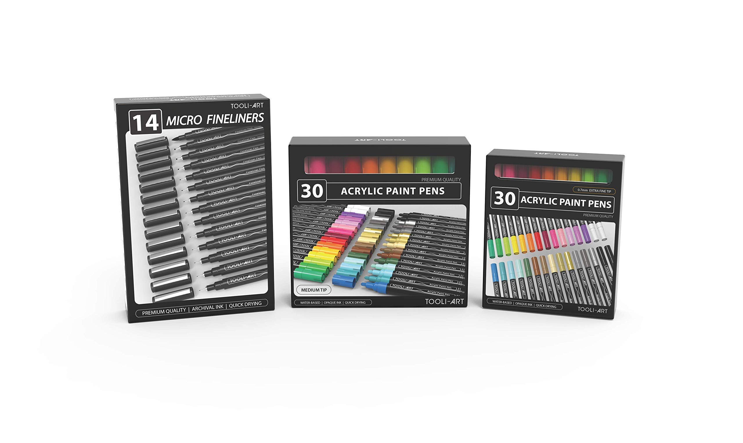 Buy 74 Pen Set Acrylic Paint Pen + Micro Fineliner Combo Essential