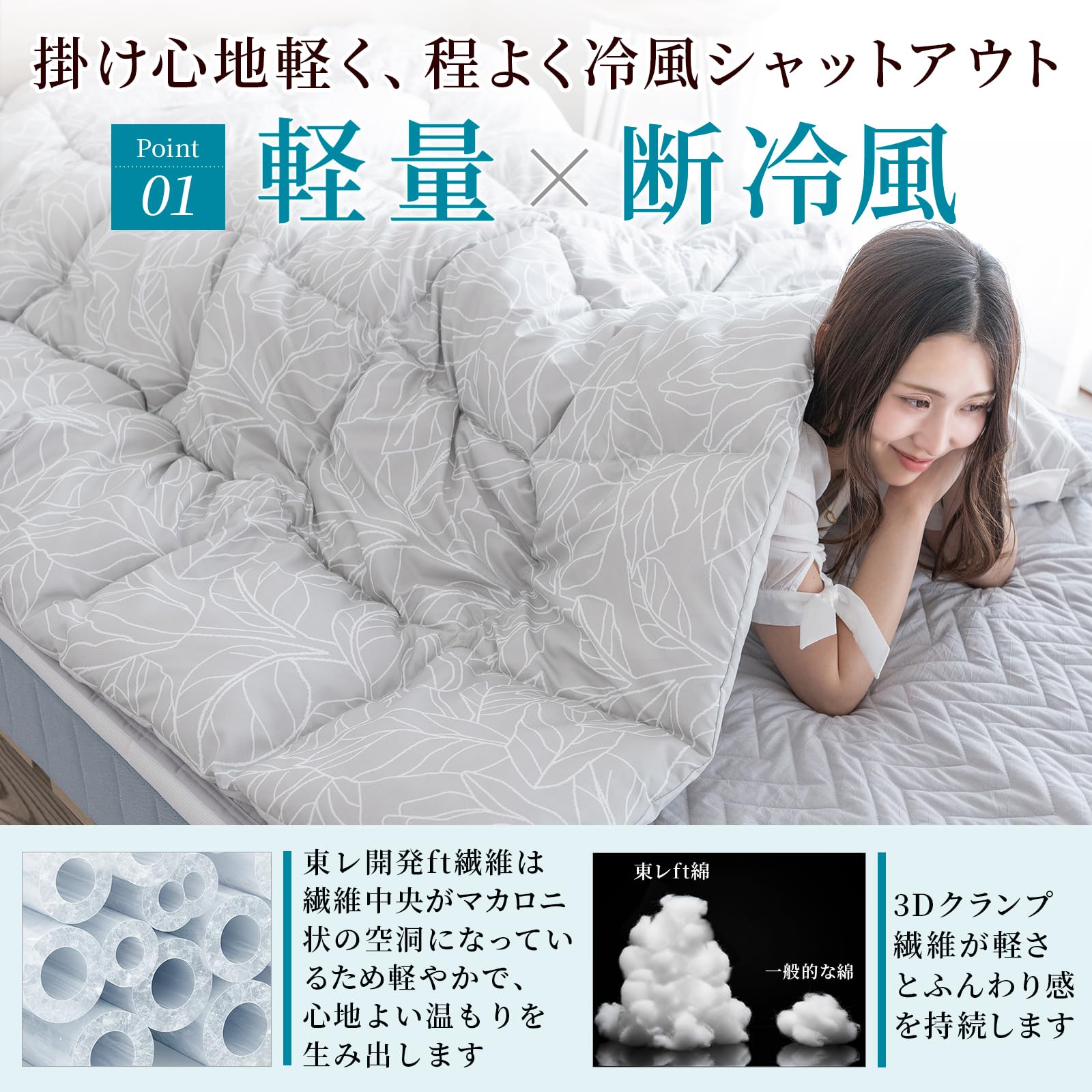 Amazon｜シルフィーズ 肌掛け布団 洗える 人工羽毛 東レftわた