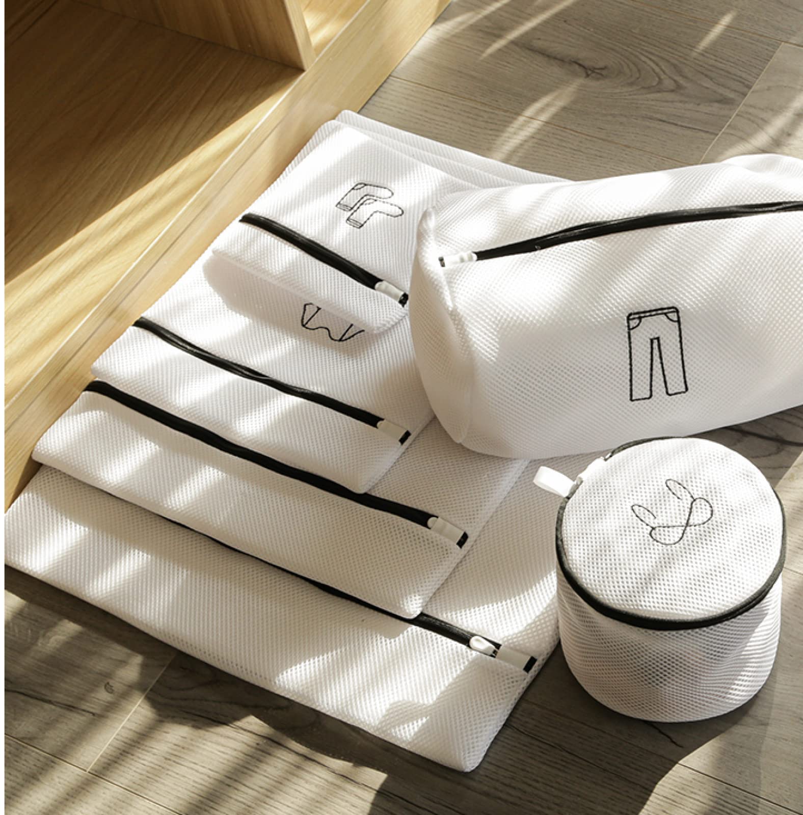Wäschesack Wäsche Netz Beutel Waschnetz Wäschesäckchen Wäschesack Waschmaschine Anti-Deformations-Heim-Bh Filternetztasche Unterwäsche Großer Verdickter Netzbeutel Waschbeutel,[Mantel + Kleid + T-Shir