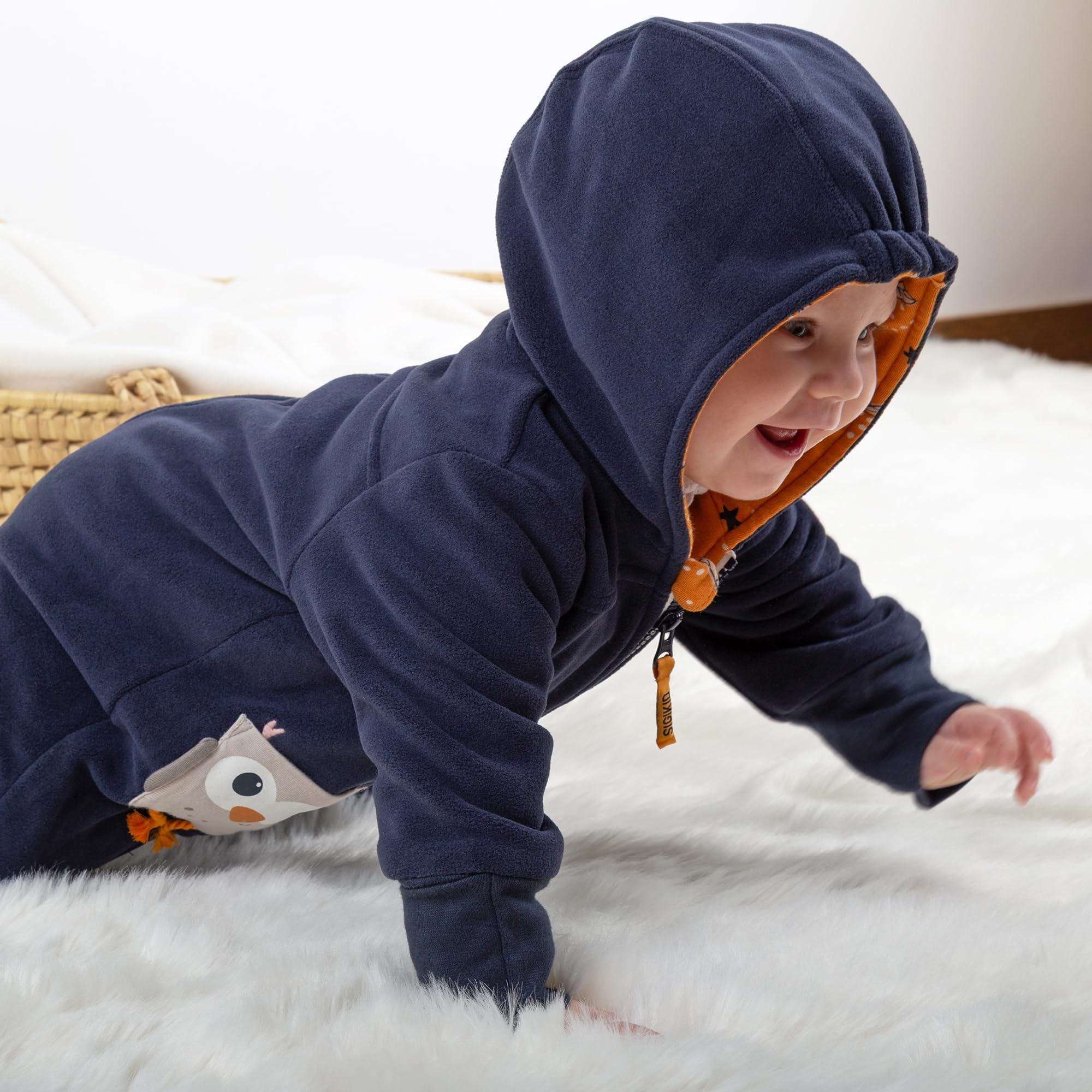 Sigikid Baby - Mädchen Polarfleeceoverall Baby Mädchen Magic Owl Fleeceoverall
